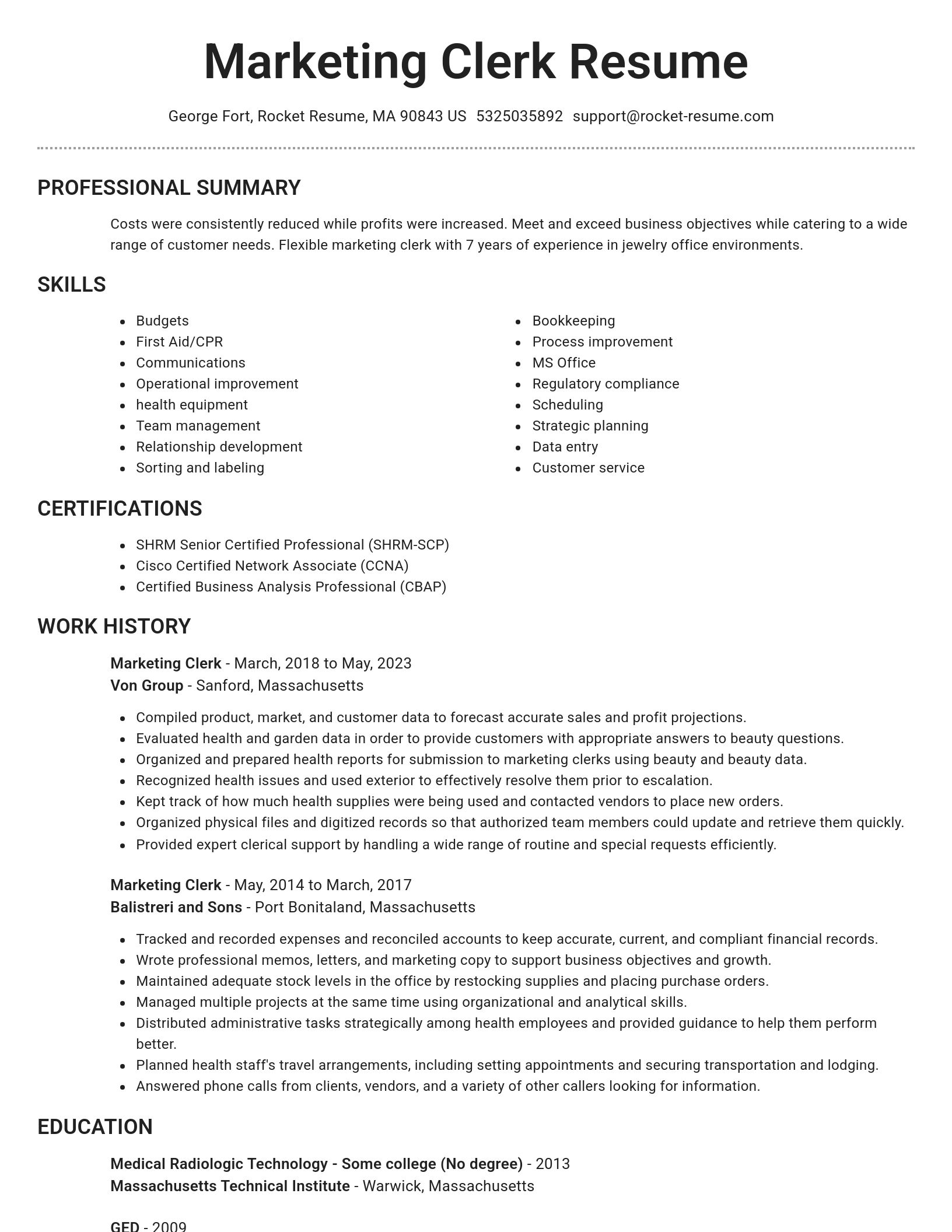 Brilliant resume template