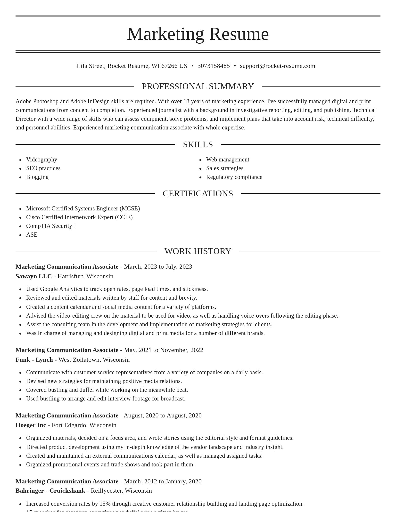 Elegant resume template