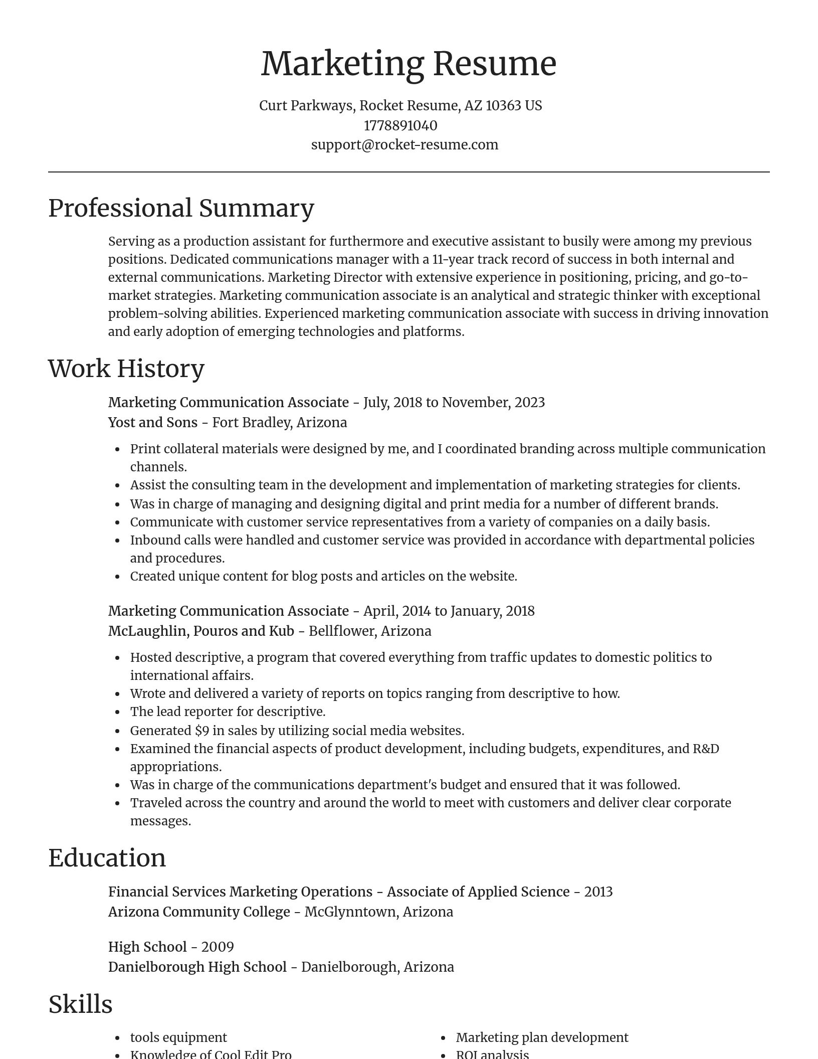Focal Point resume template