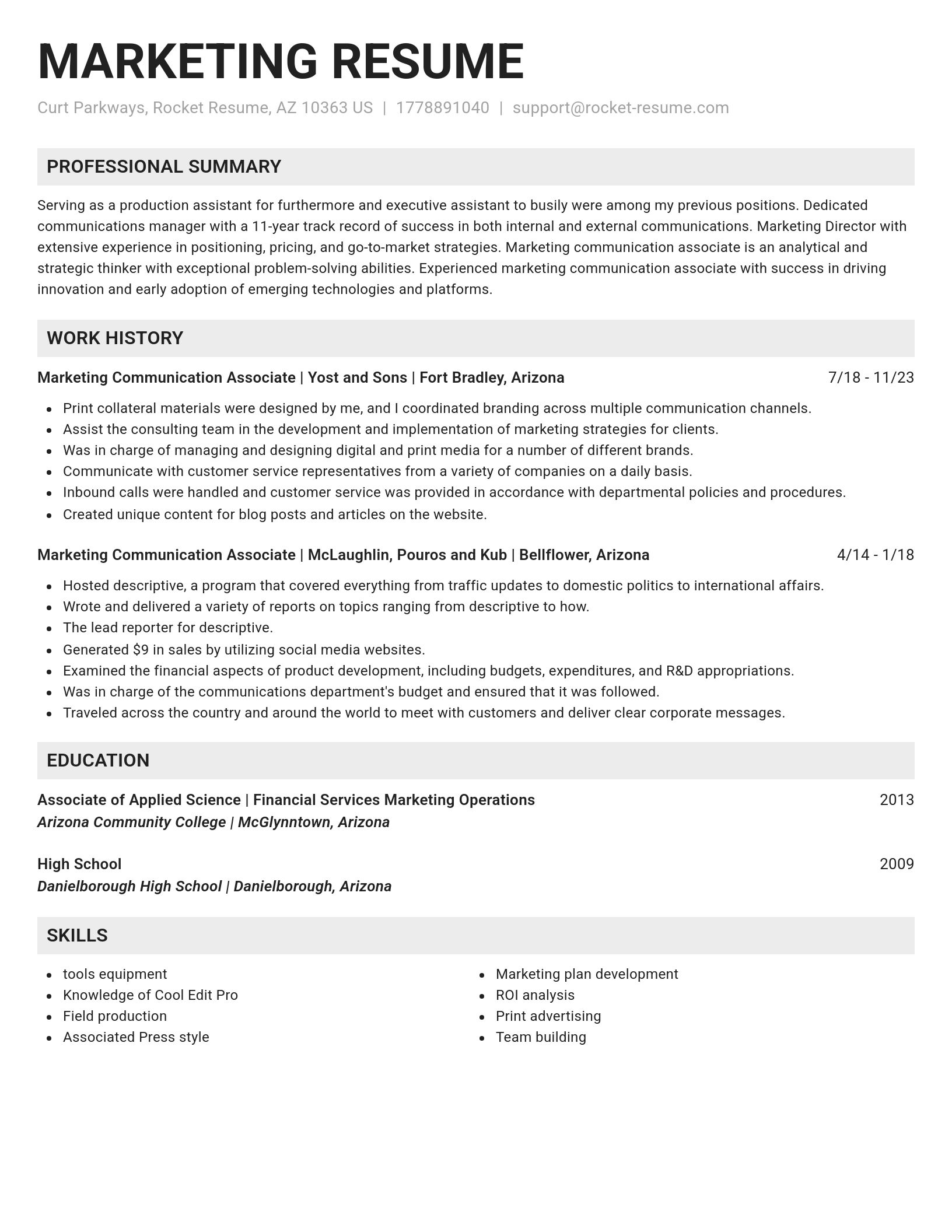 Genius resume template