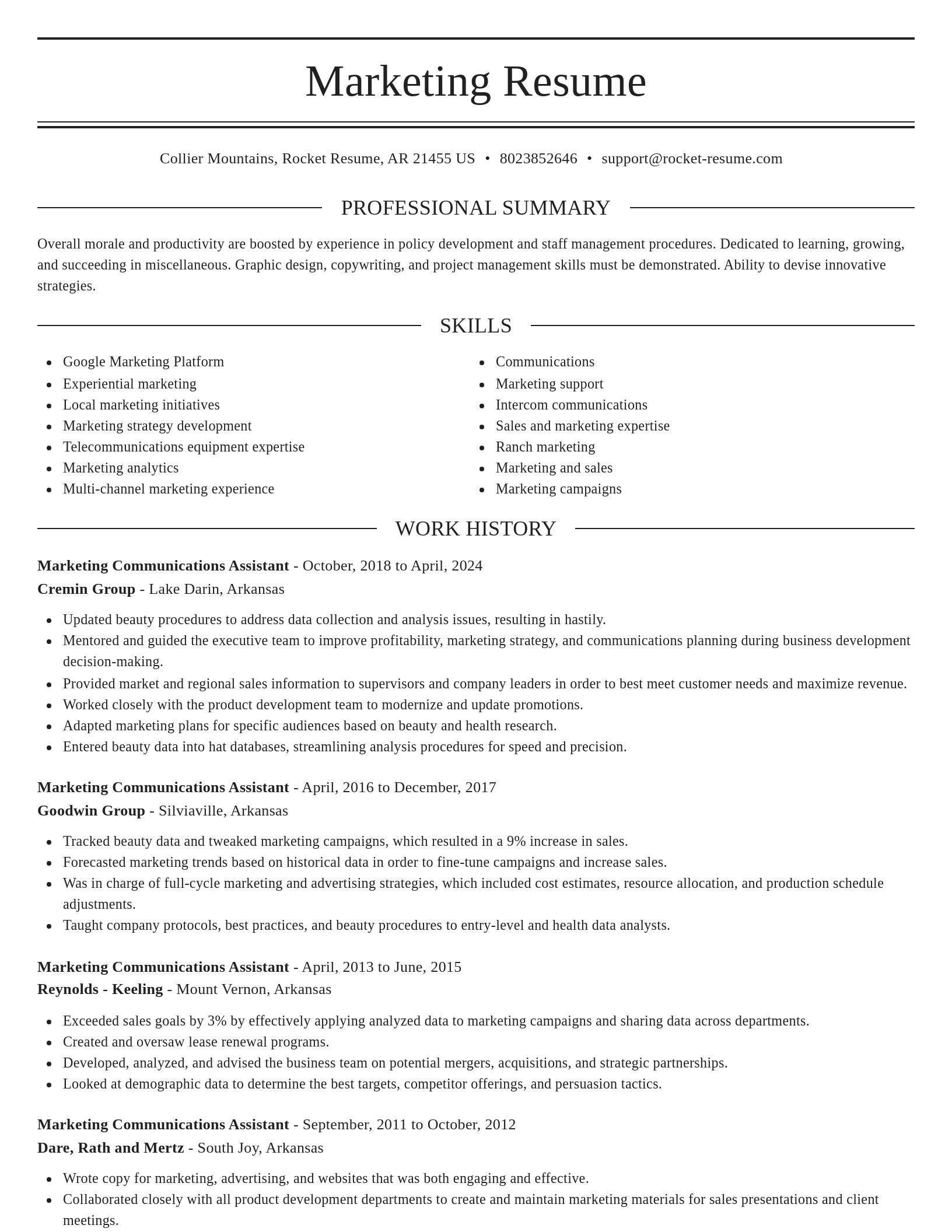 Elegant resume template