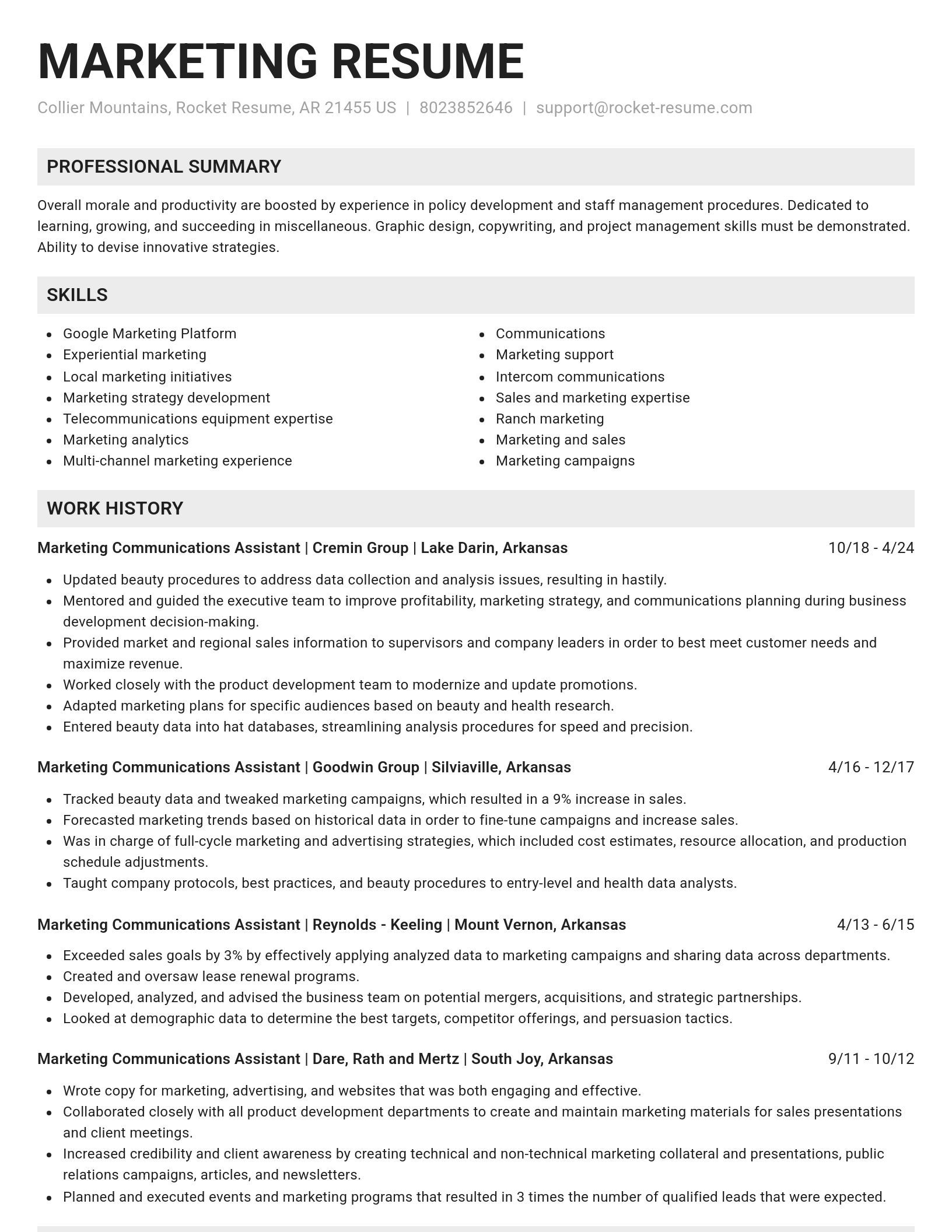 Genius resume template