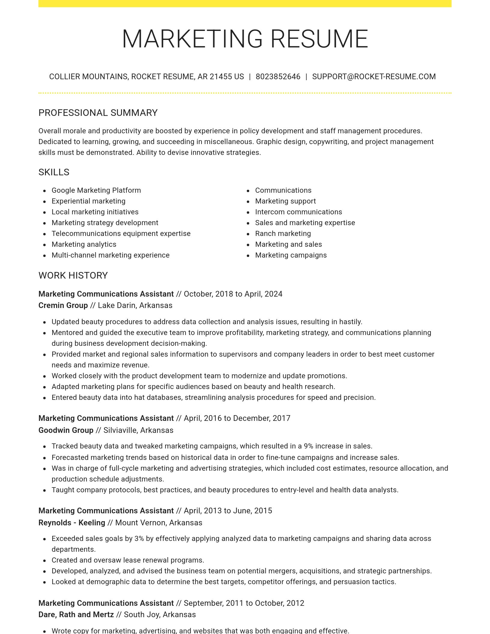Grand resume template