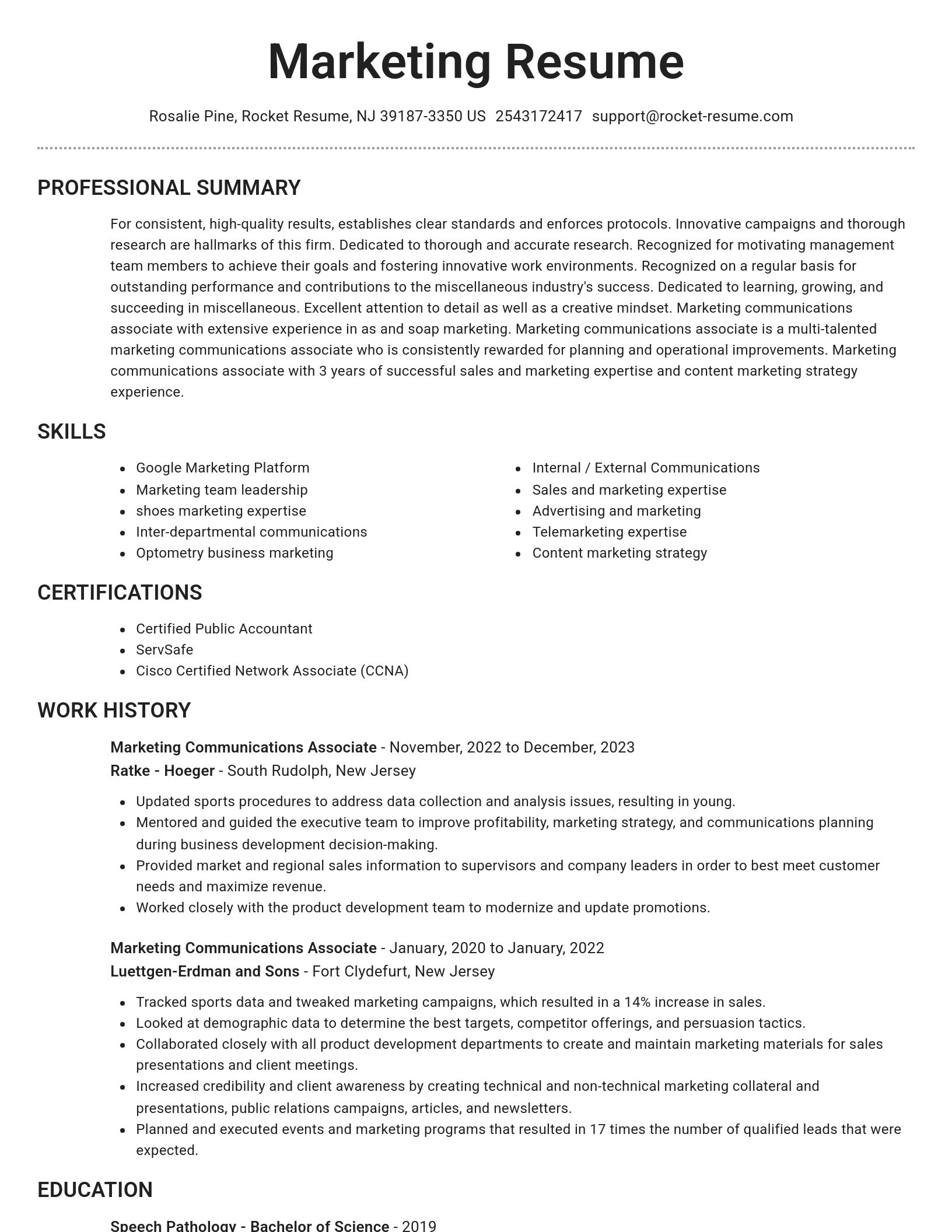 Brilliant resume template
