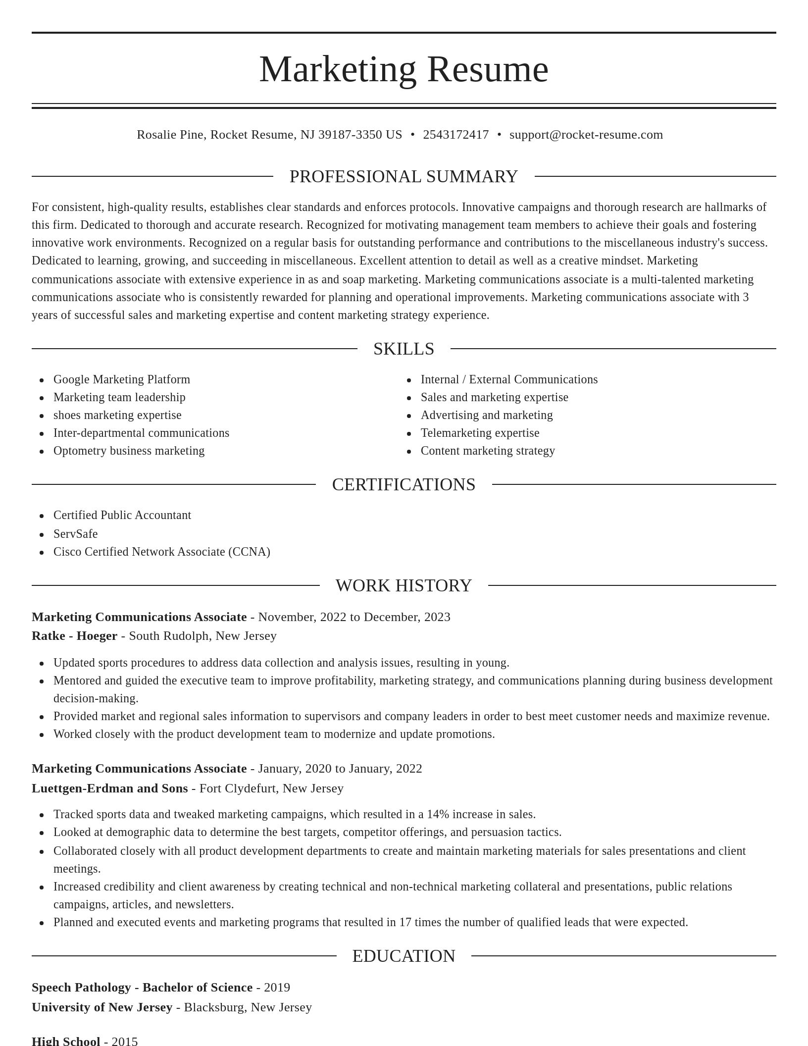 Elegant resume template
