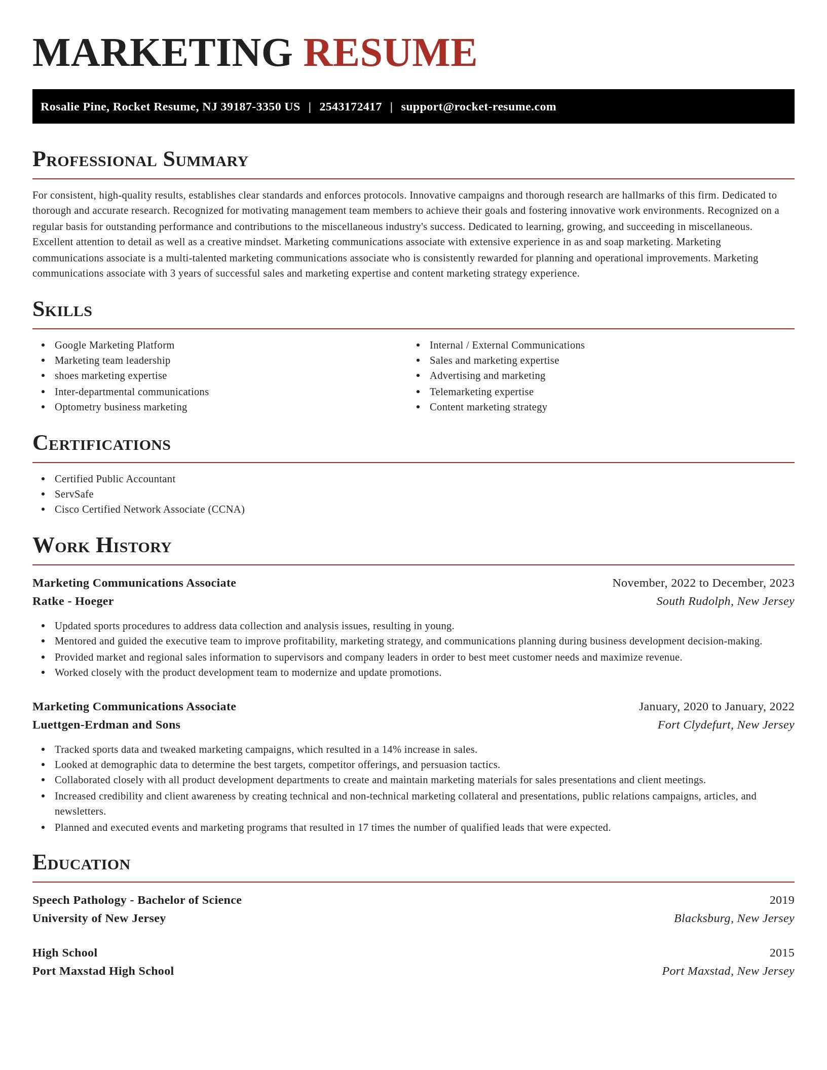 Exquisite resume template