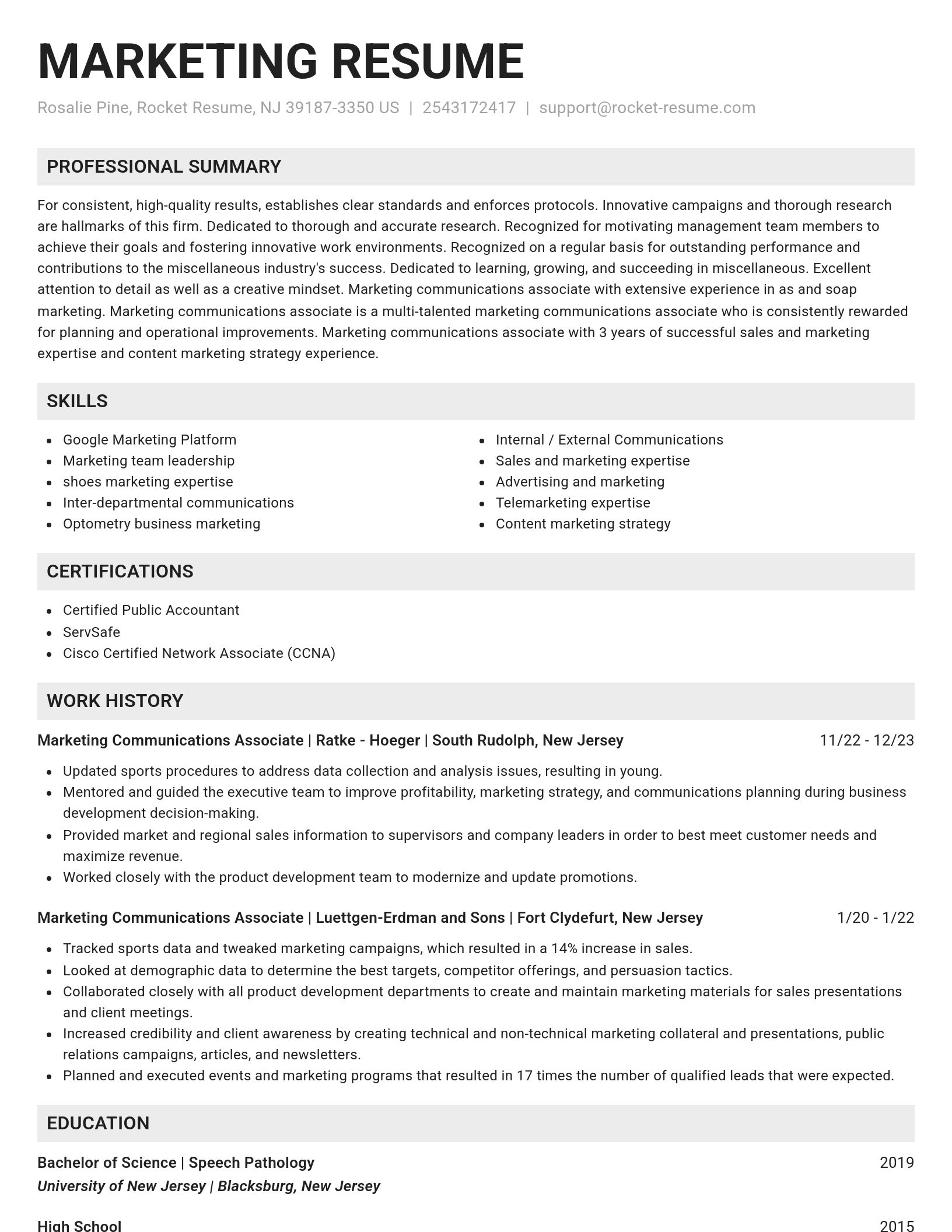 Genius resume template