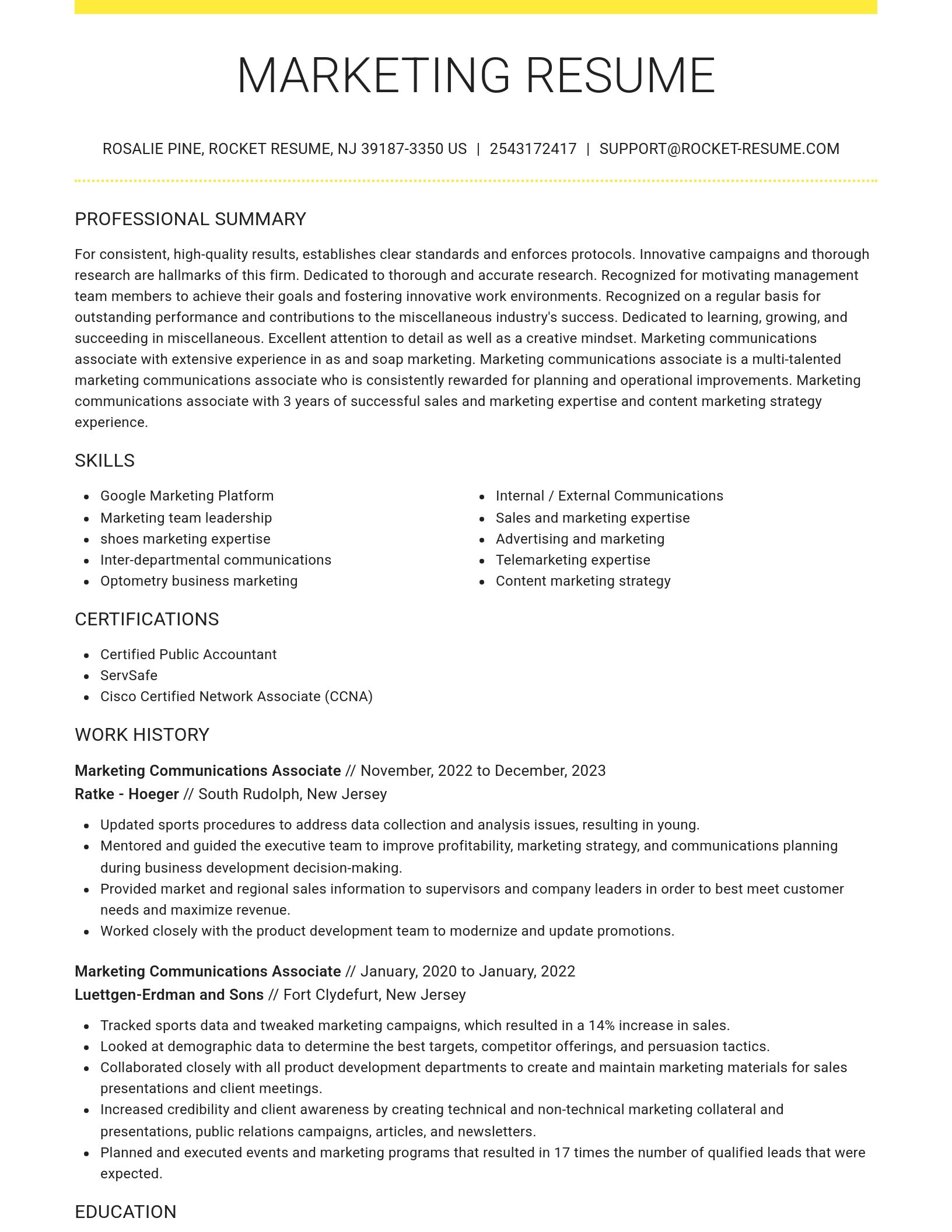 Grand resume template