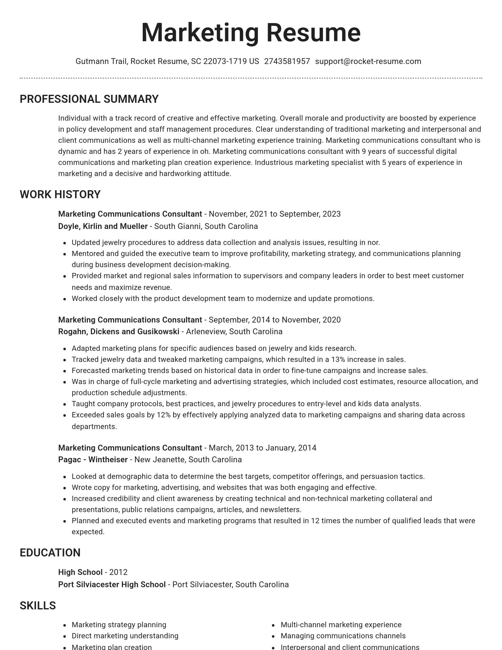 Brilliant resume template