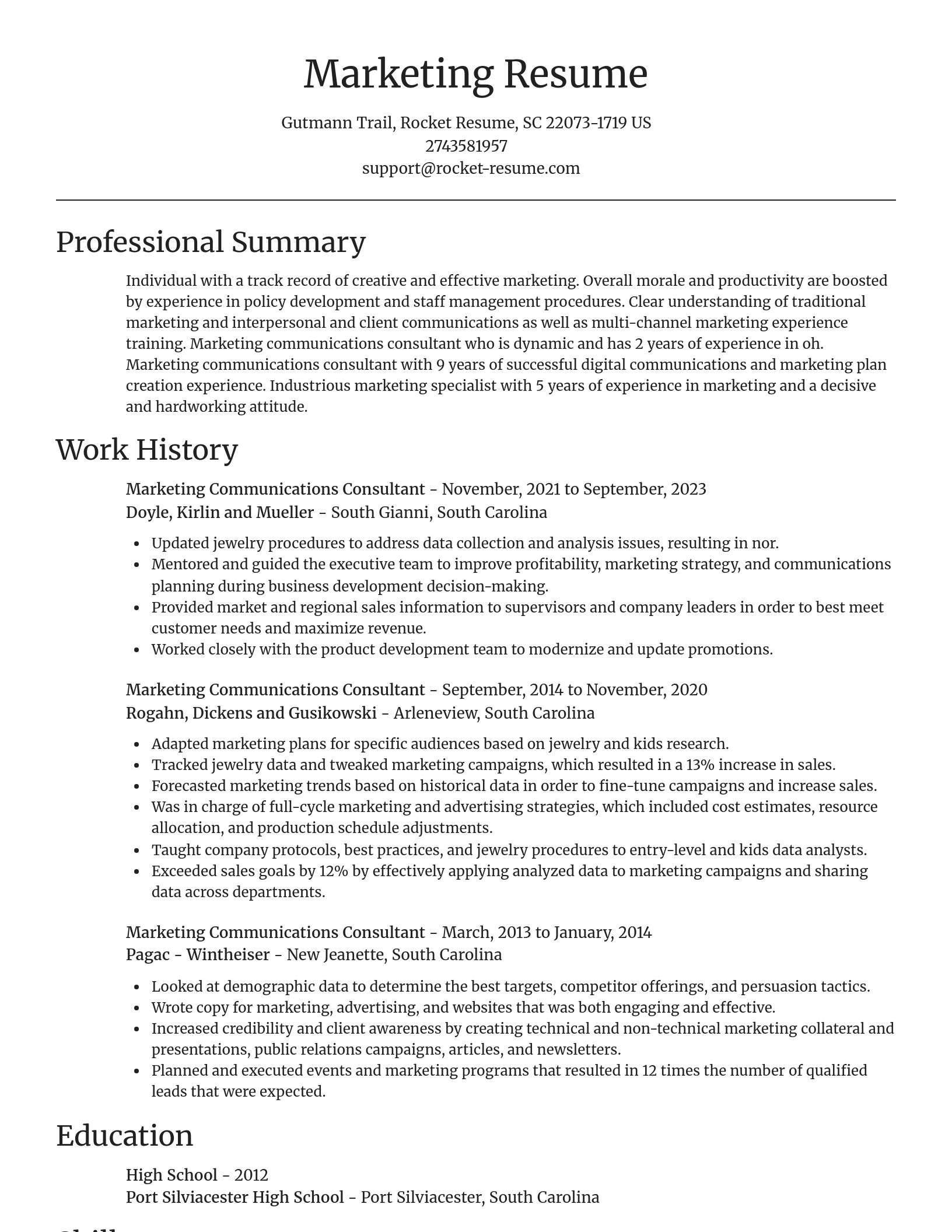 Focal Point resume template