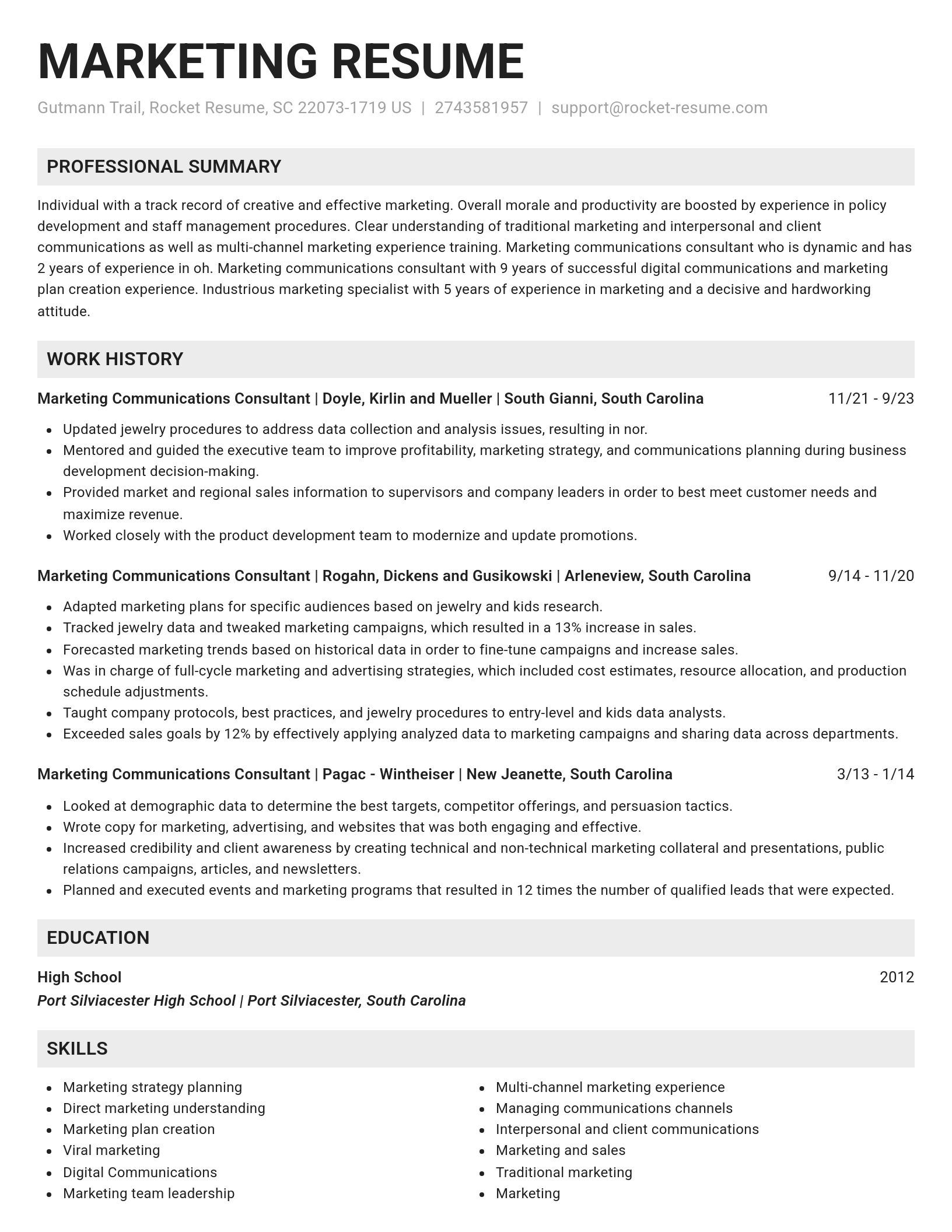 Genius resume template