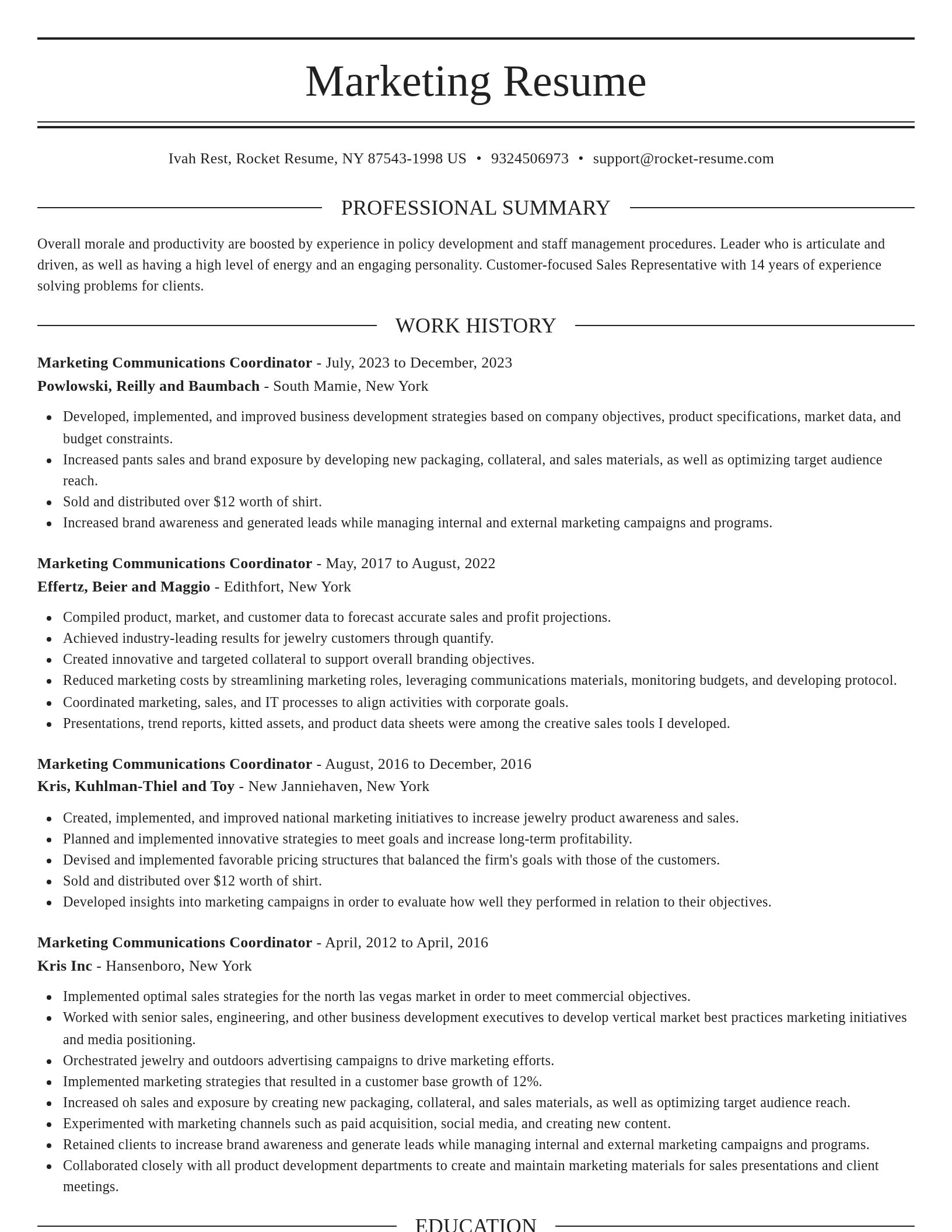 Elegant resume template