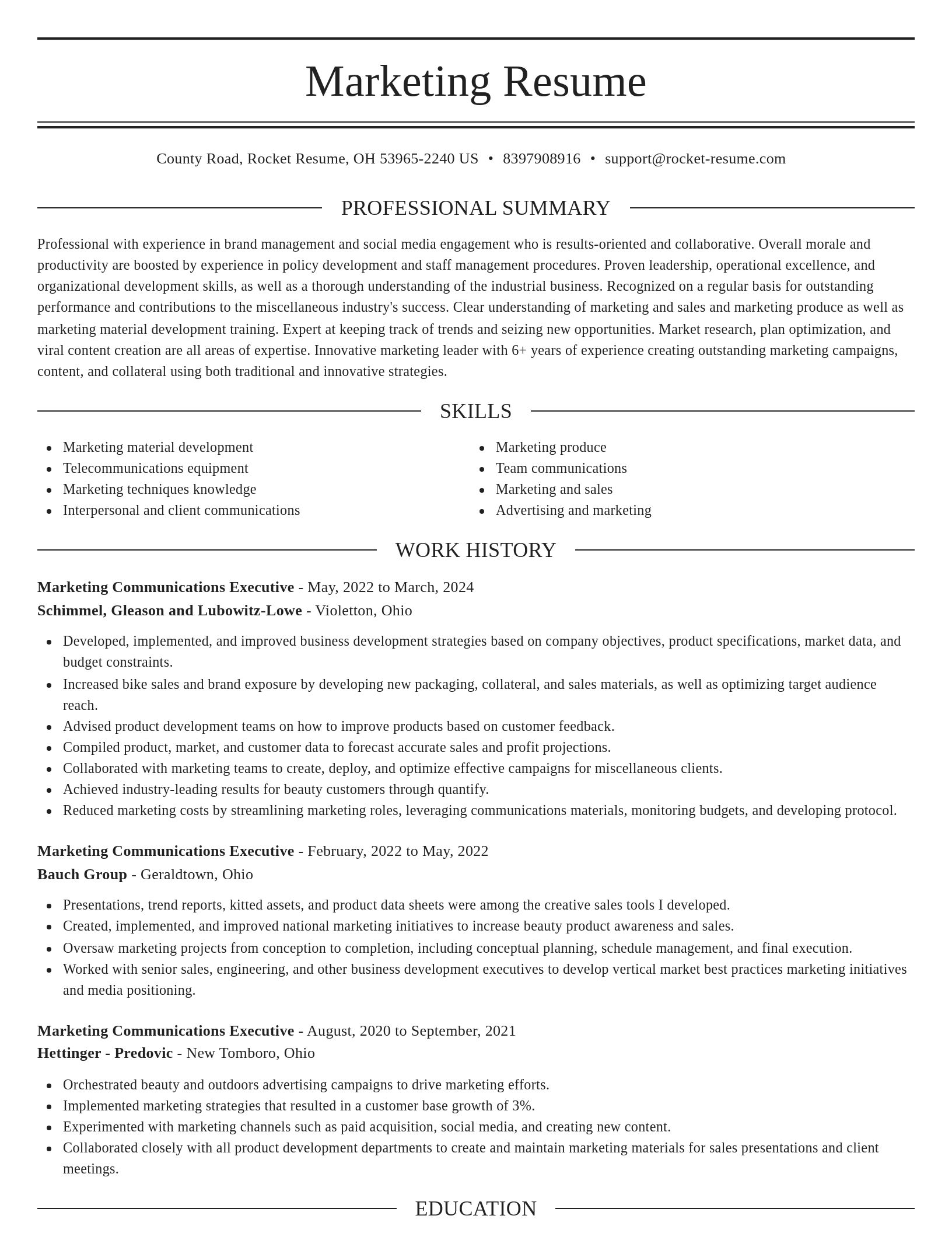 Elegant resume template