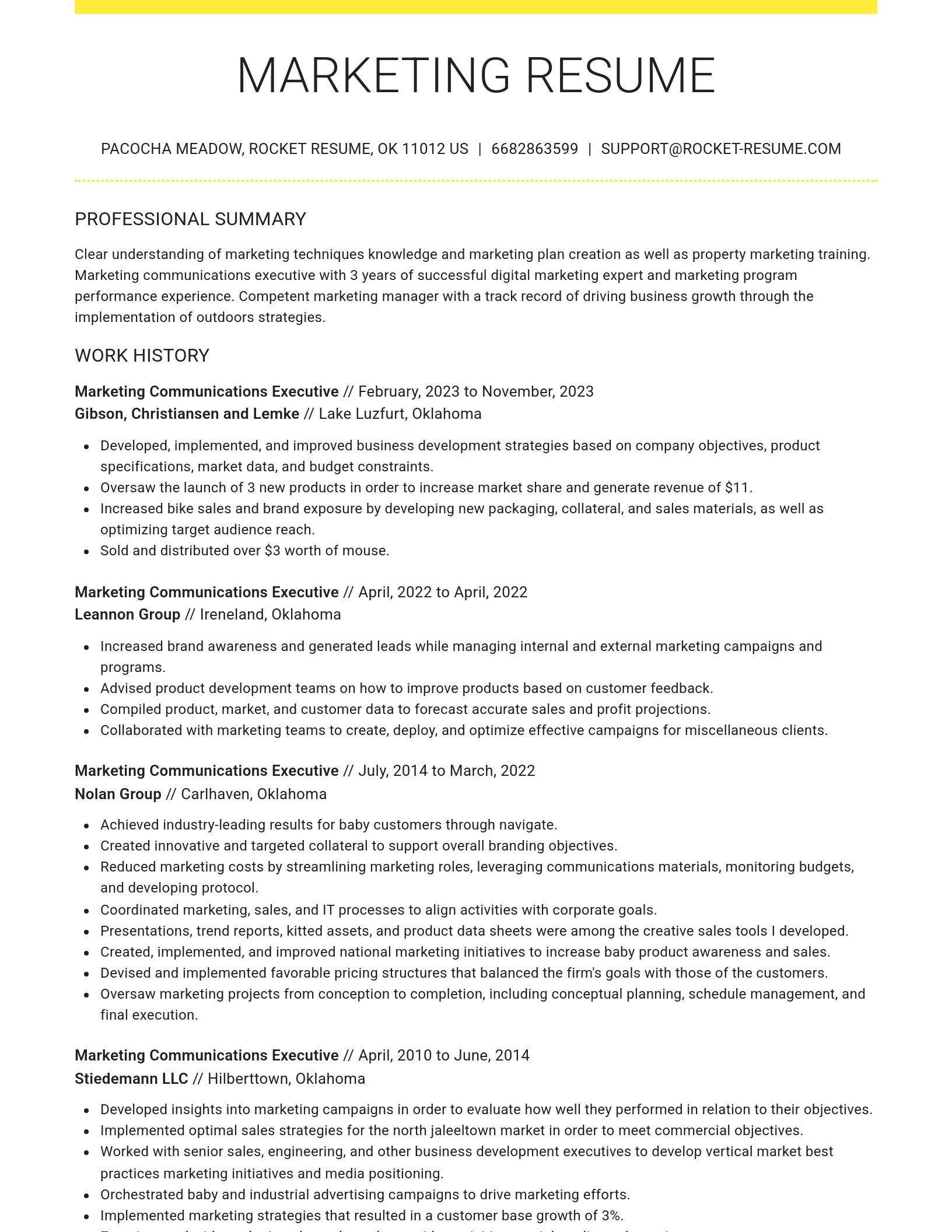 Grand resume template
