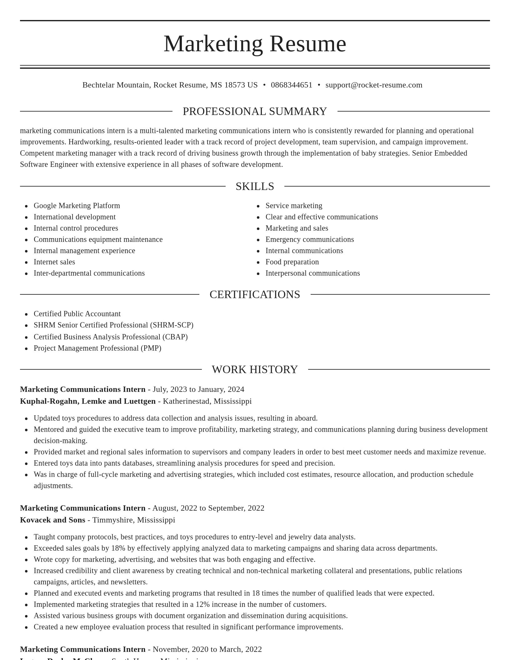 Elegant resume template