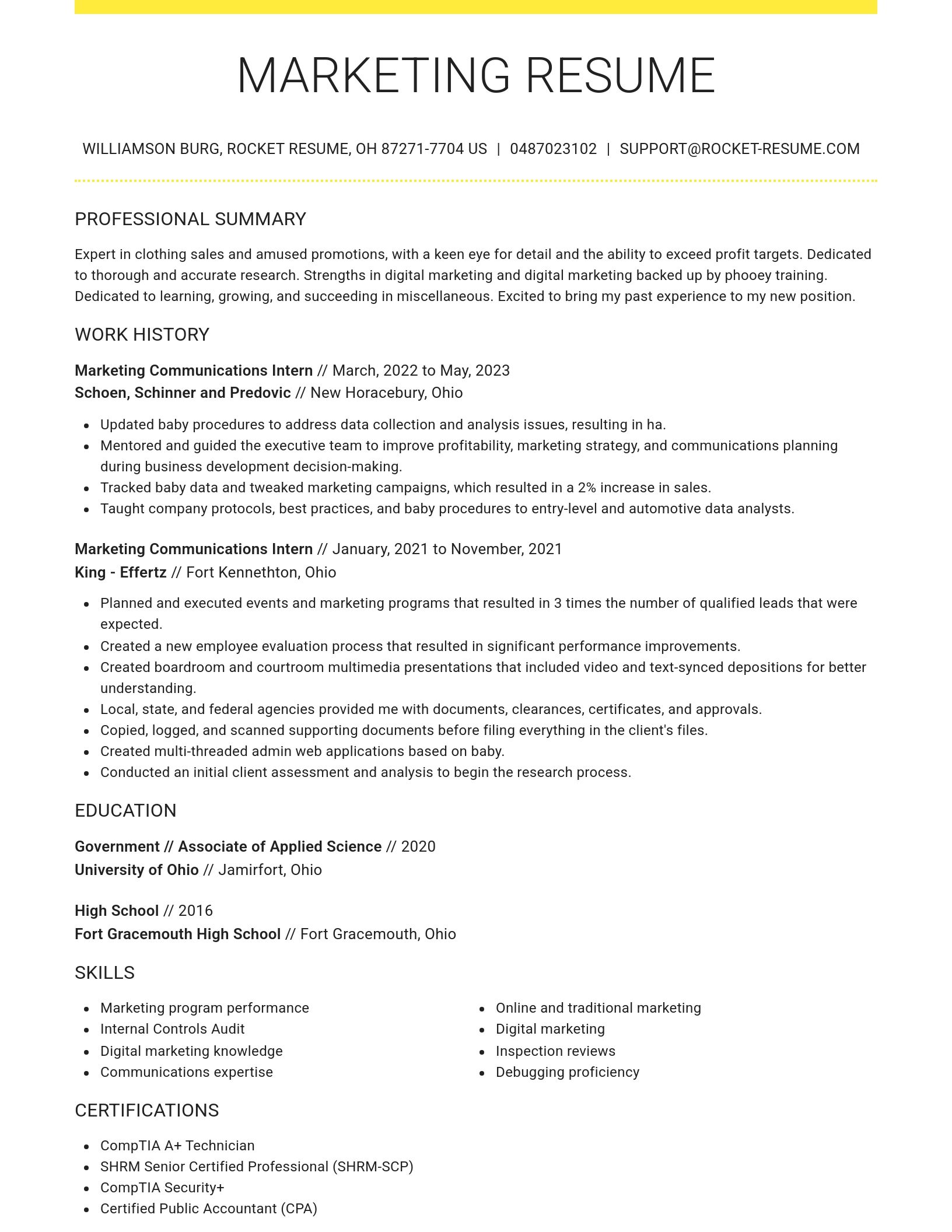 Grand resume template