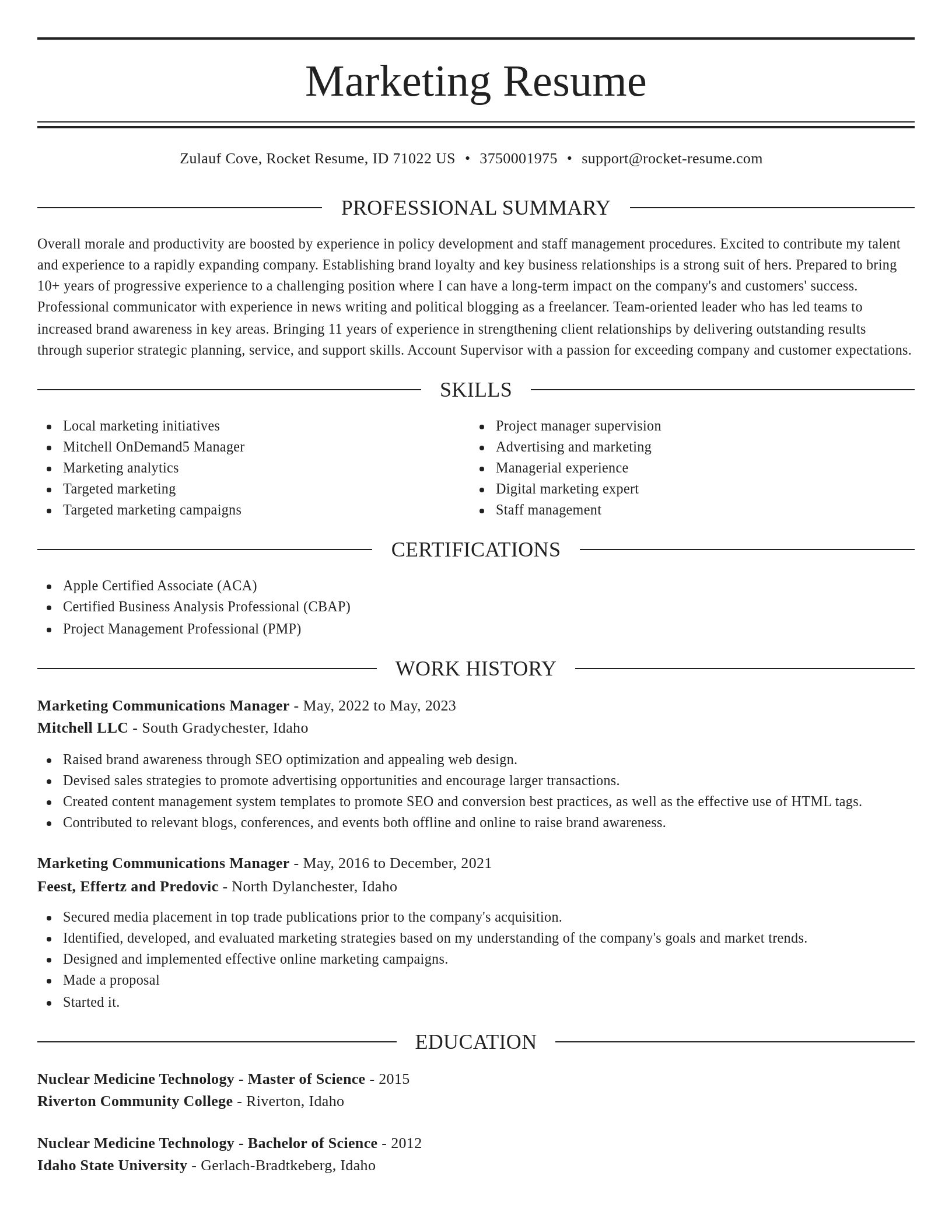 Elegant resume template