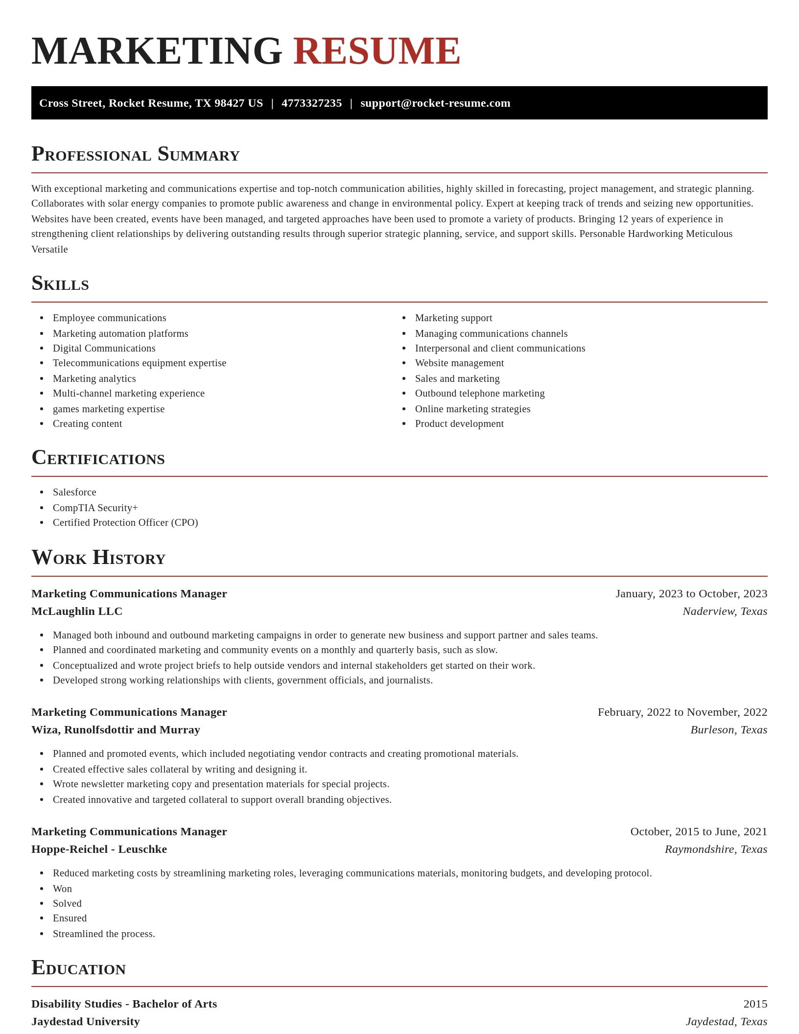 Exquisite resume template