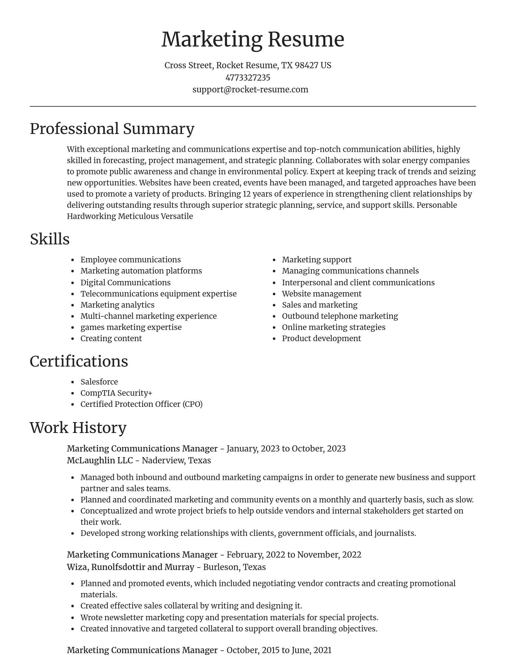 Focal Point resume template