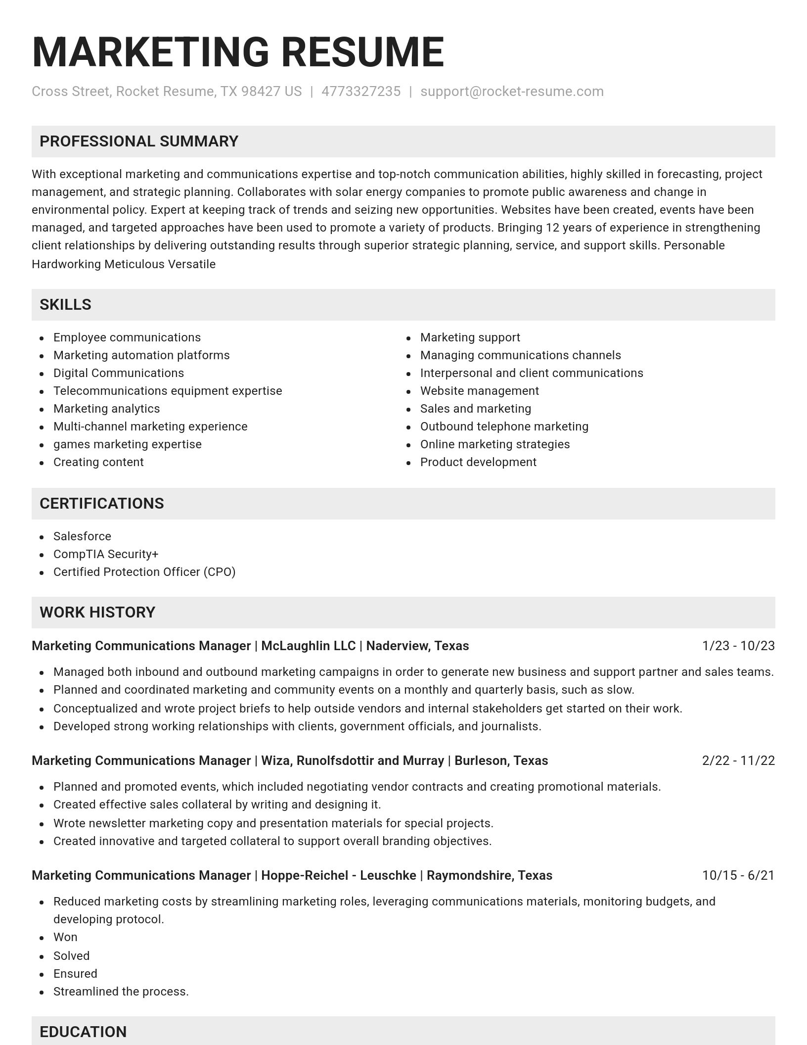 Genius resume template