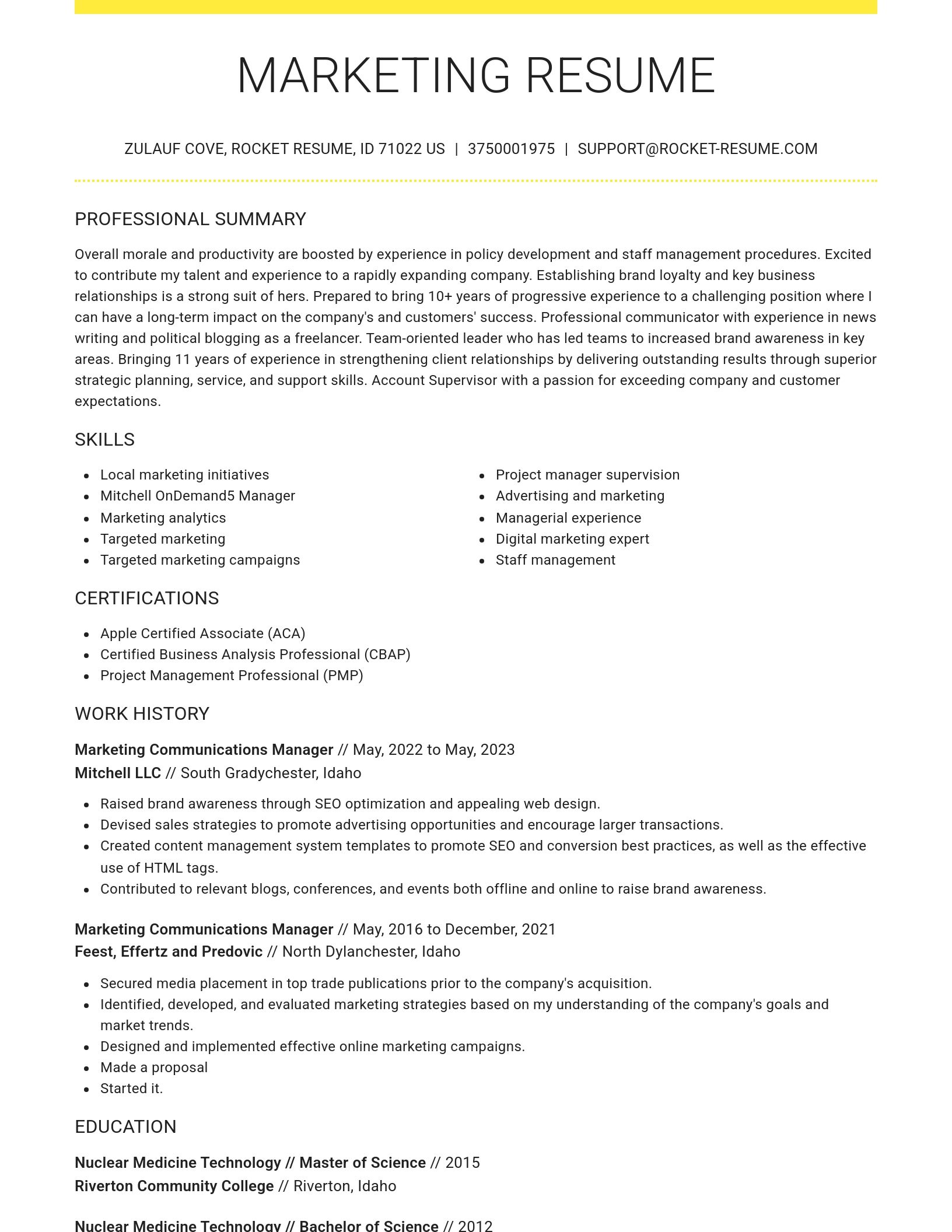 Grand resume template