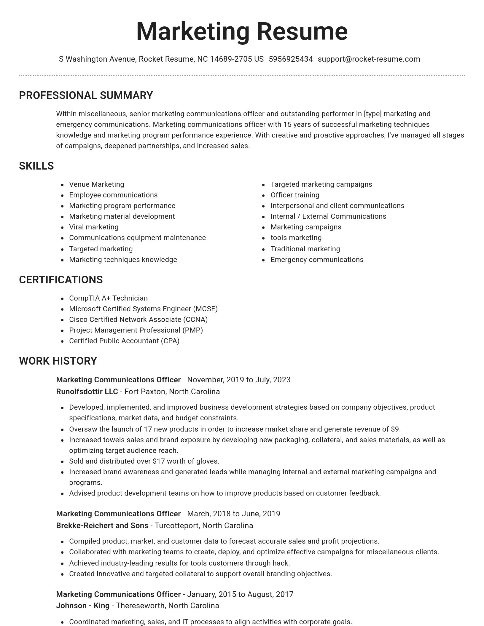 Brilliant resume template
