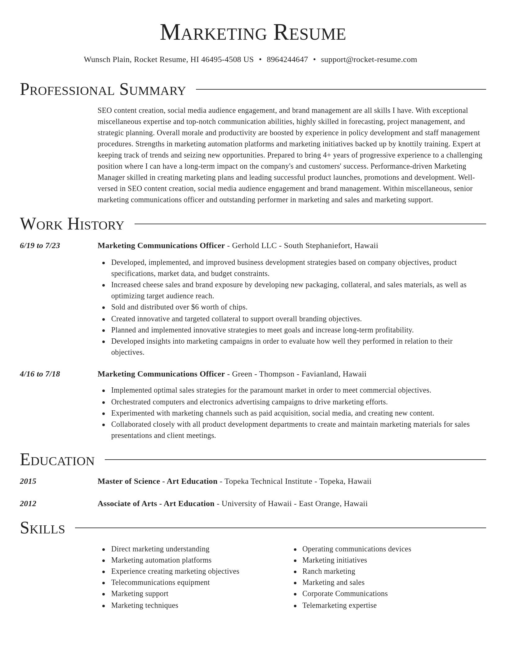 Director resume template
