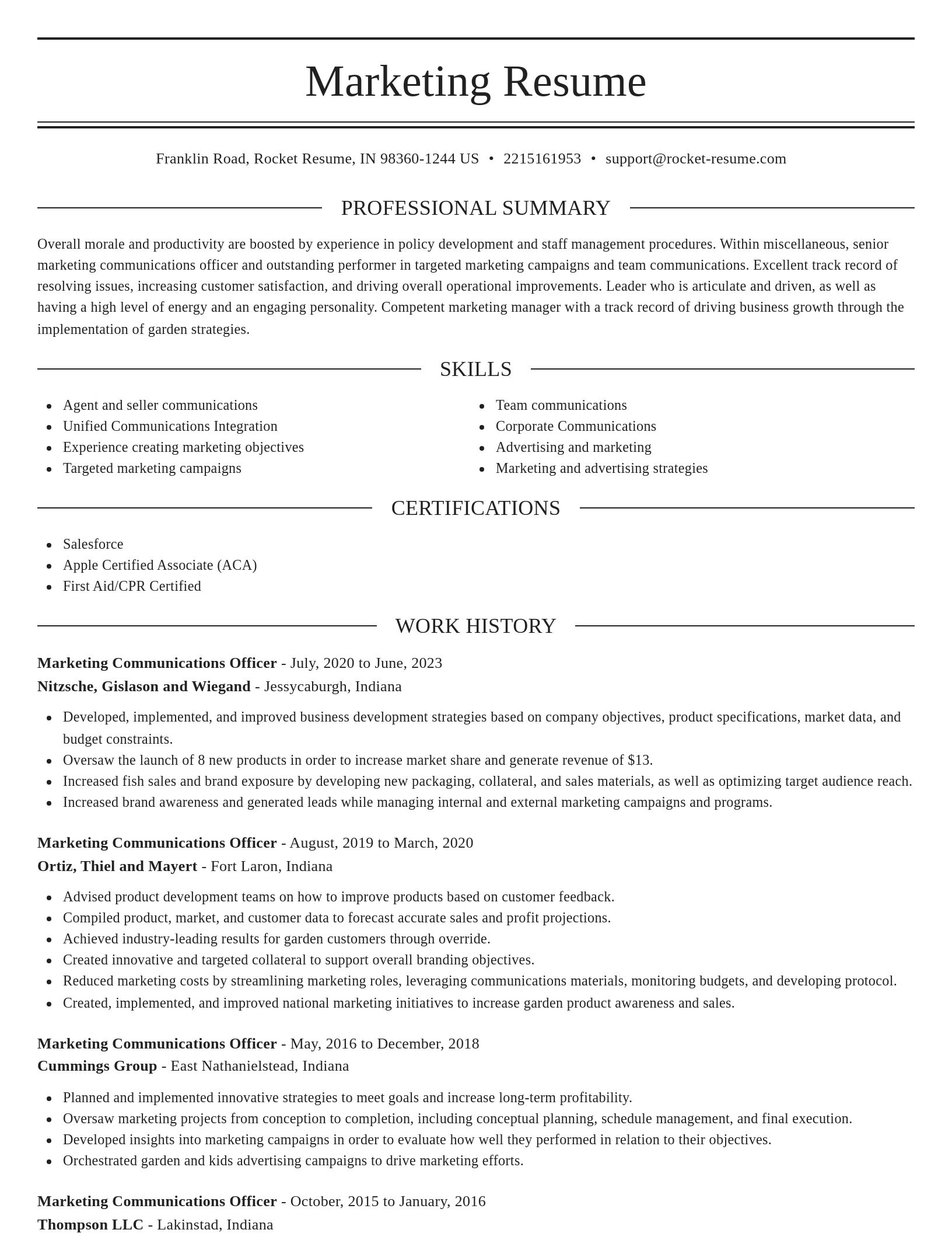 Elegant resume template