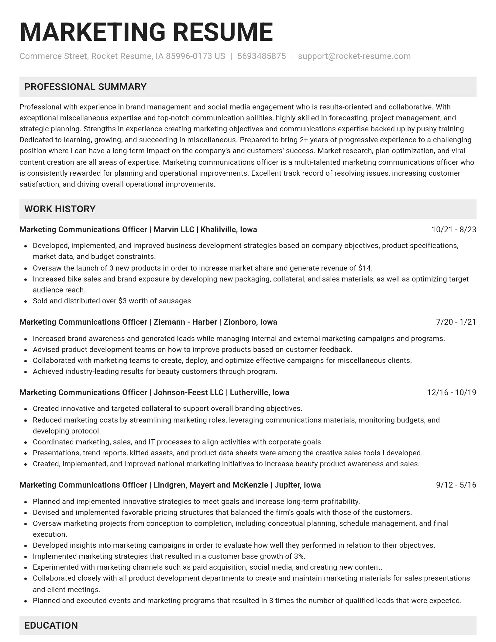 Genius resume template