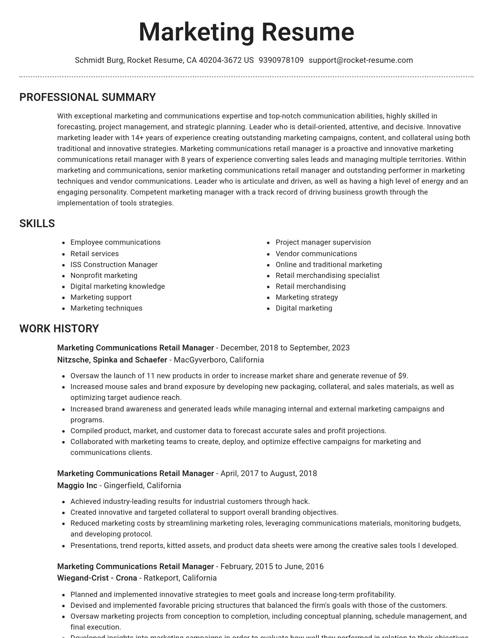 Brilliant resume template