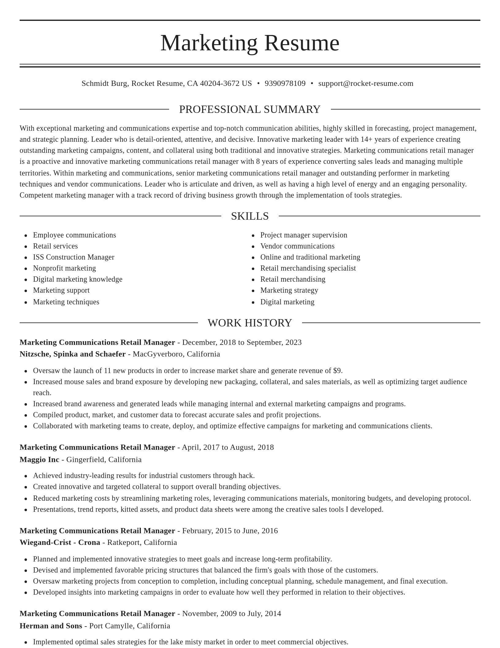 Elegant resume template