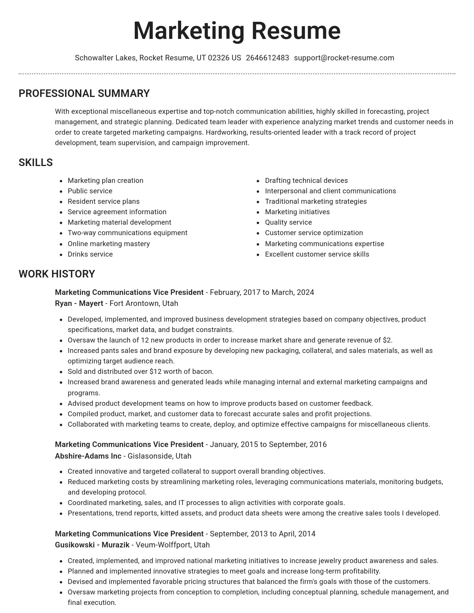 Brilliant resume template