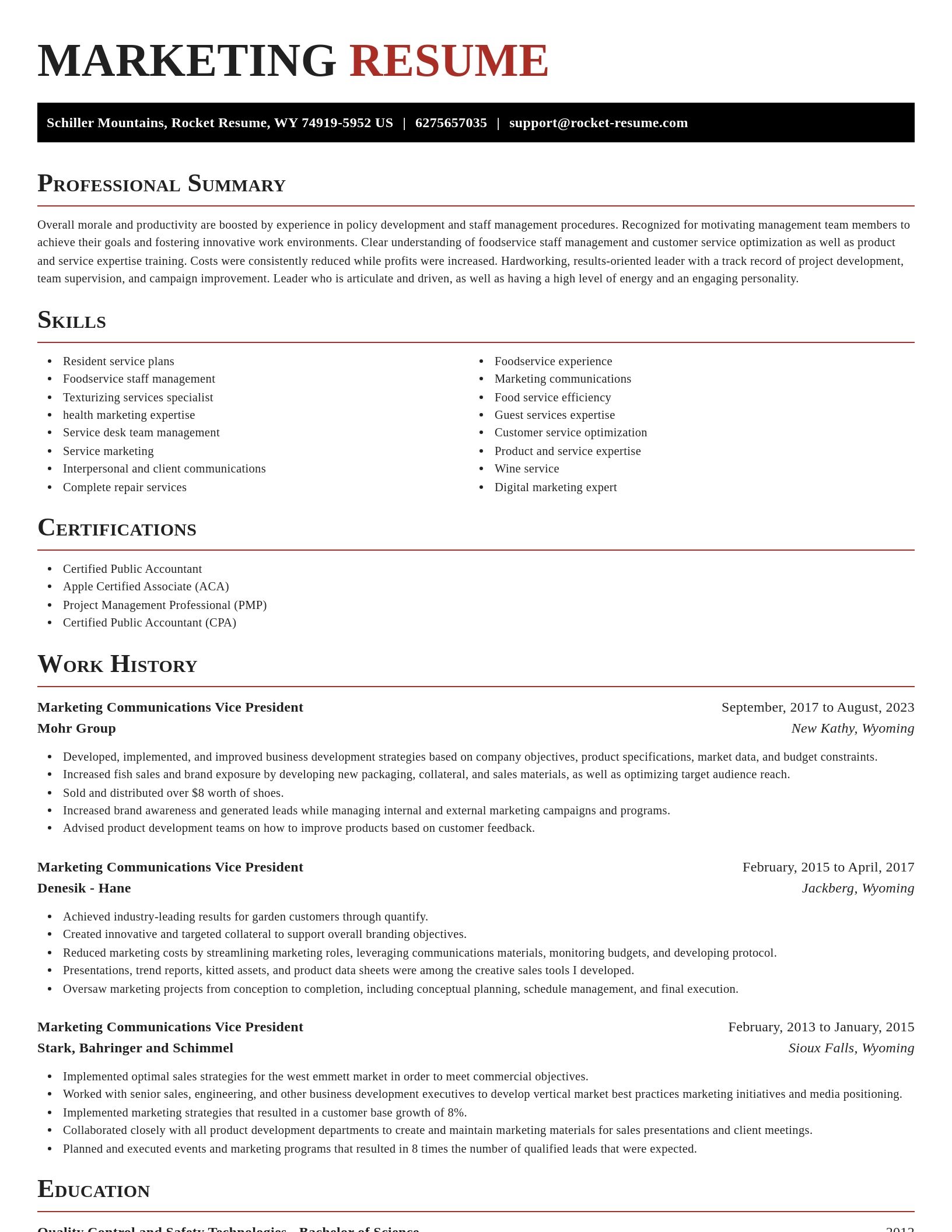 Exquisite resume template