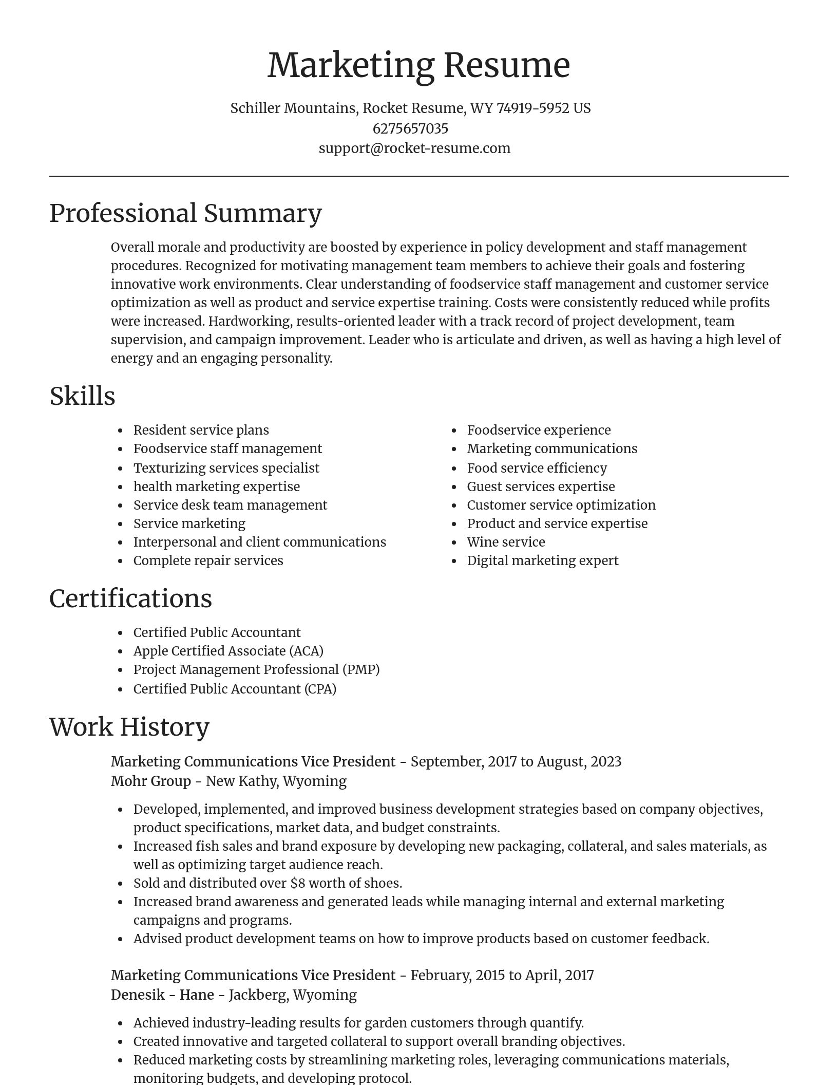 Focal Point resume template