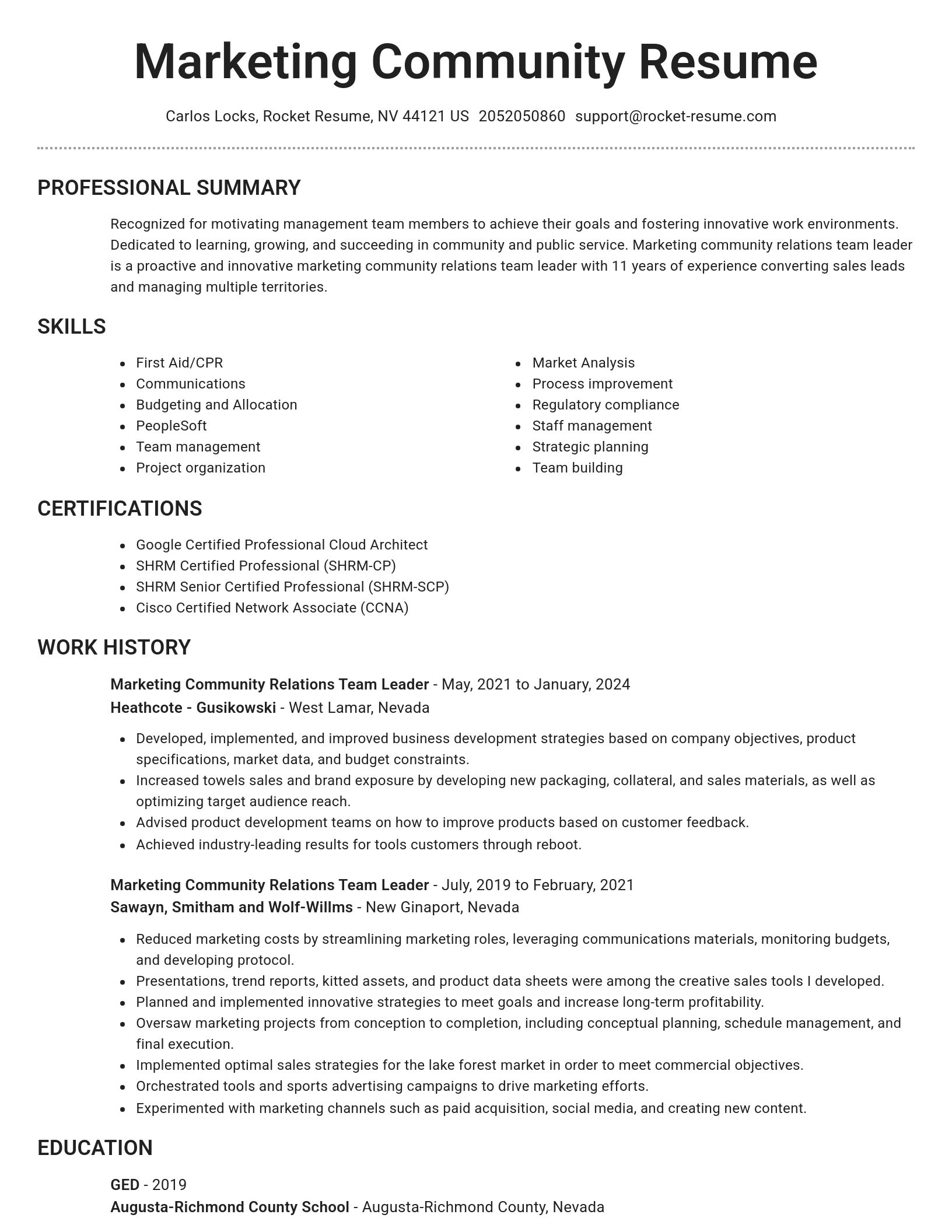 Brilliant resume template