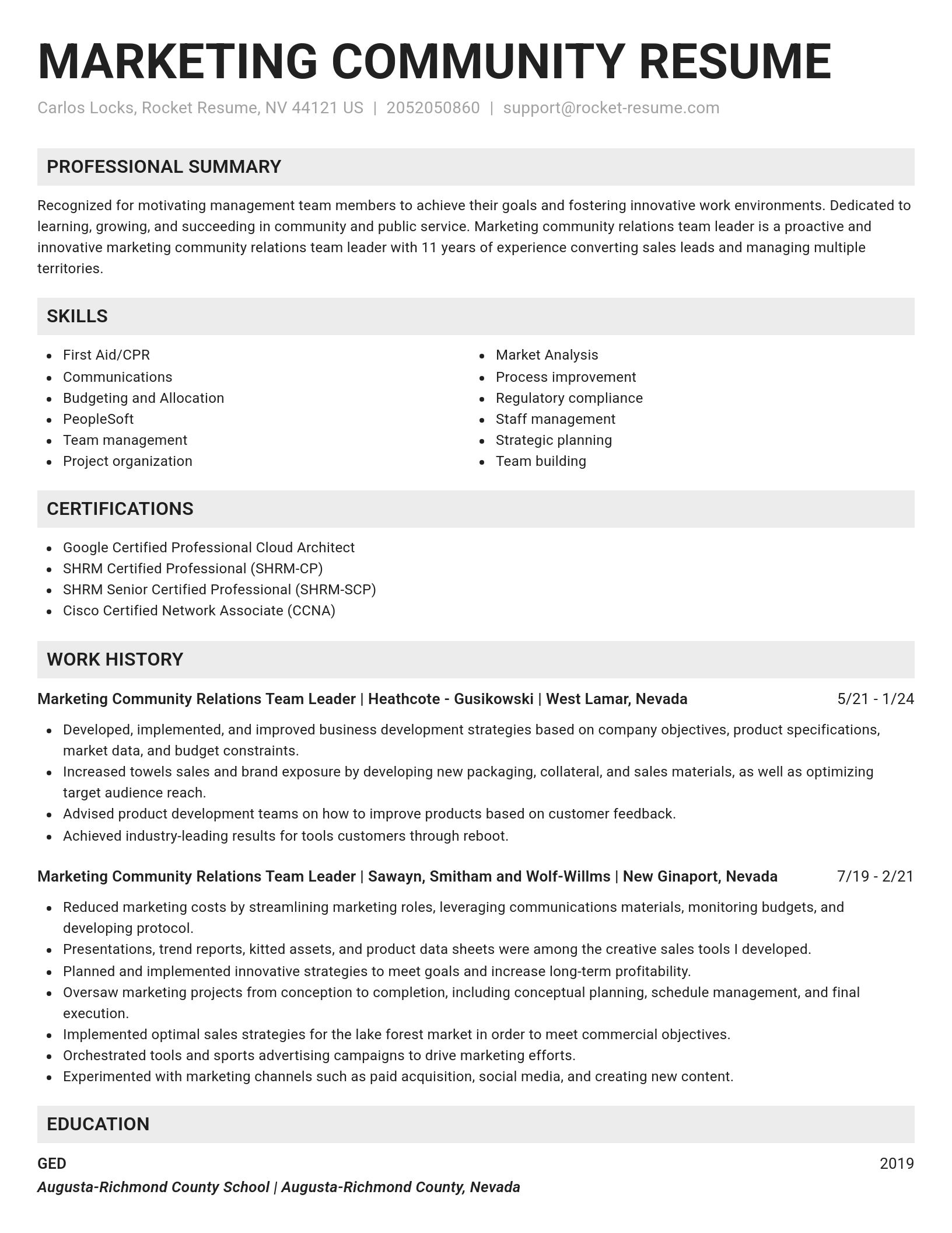 Genius resume template