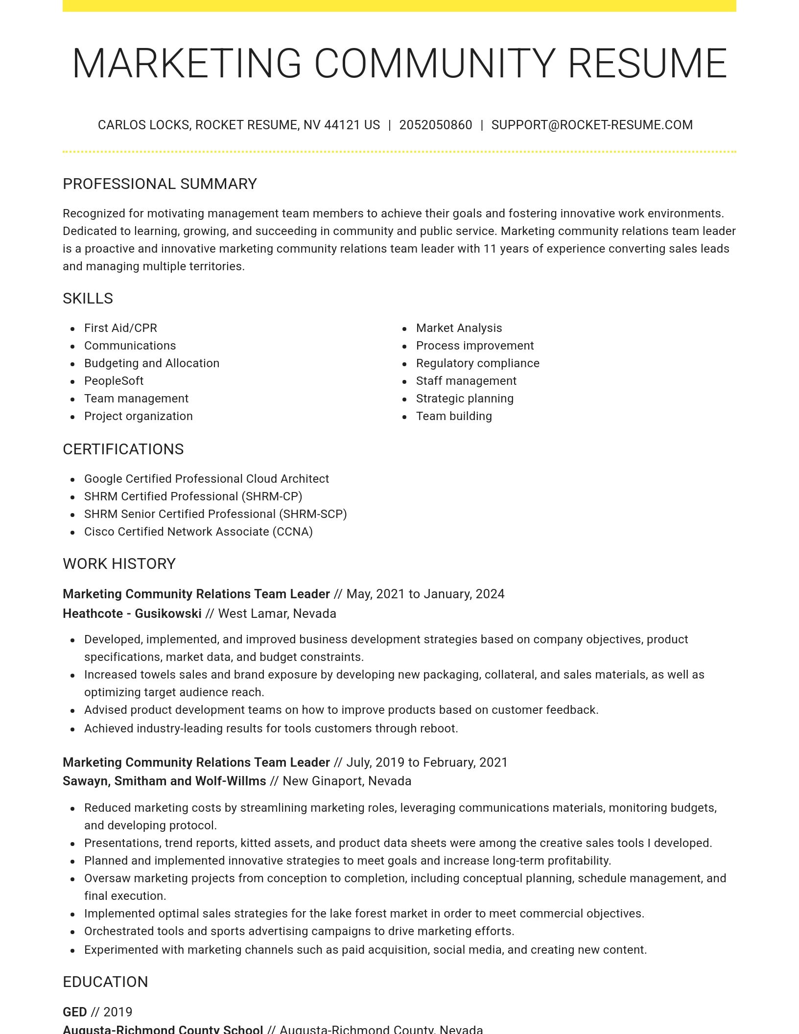 Grand resume template