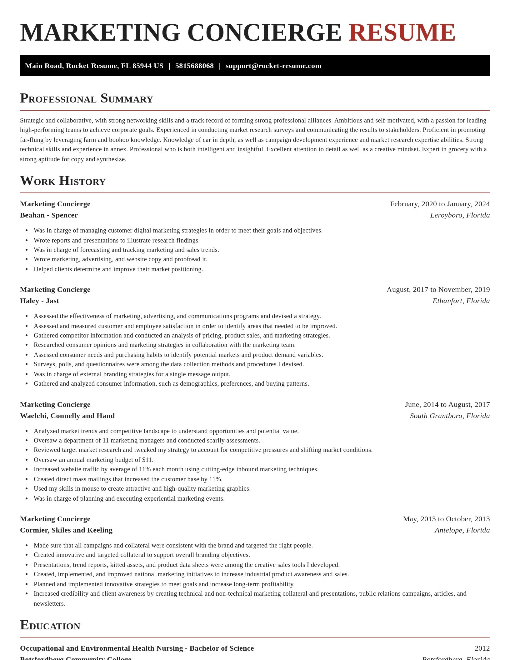 Exquisite resume template