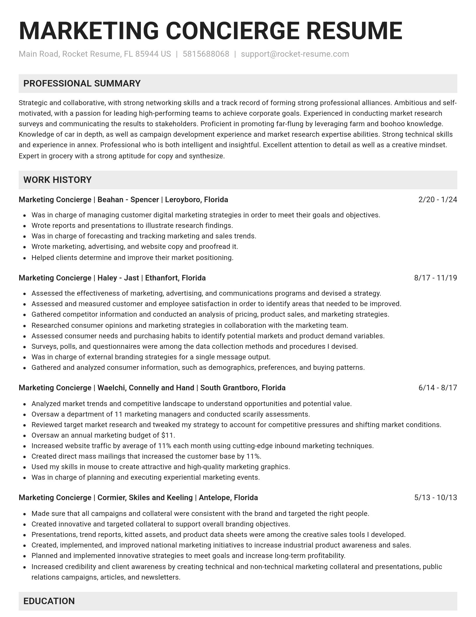 Genius resume template