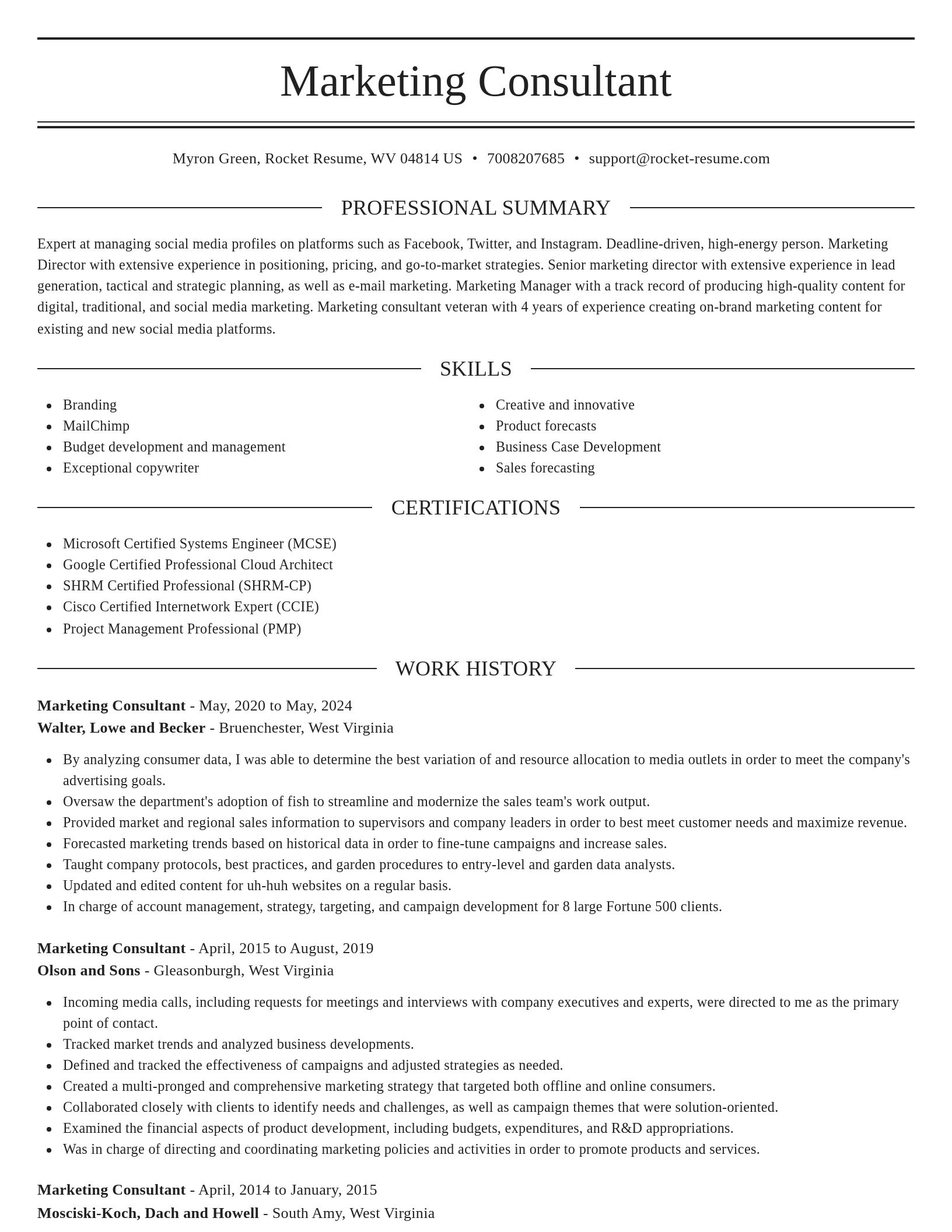 Elegant resume template
