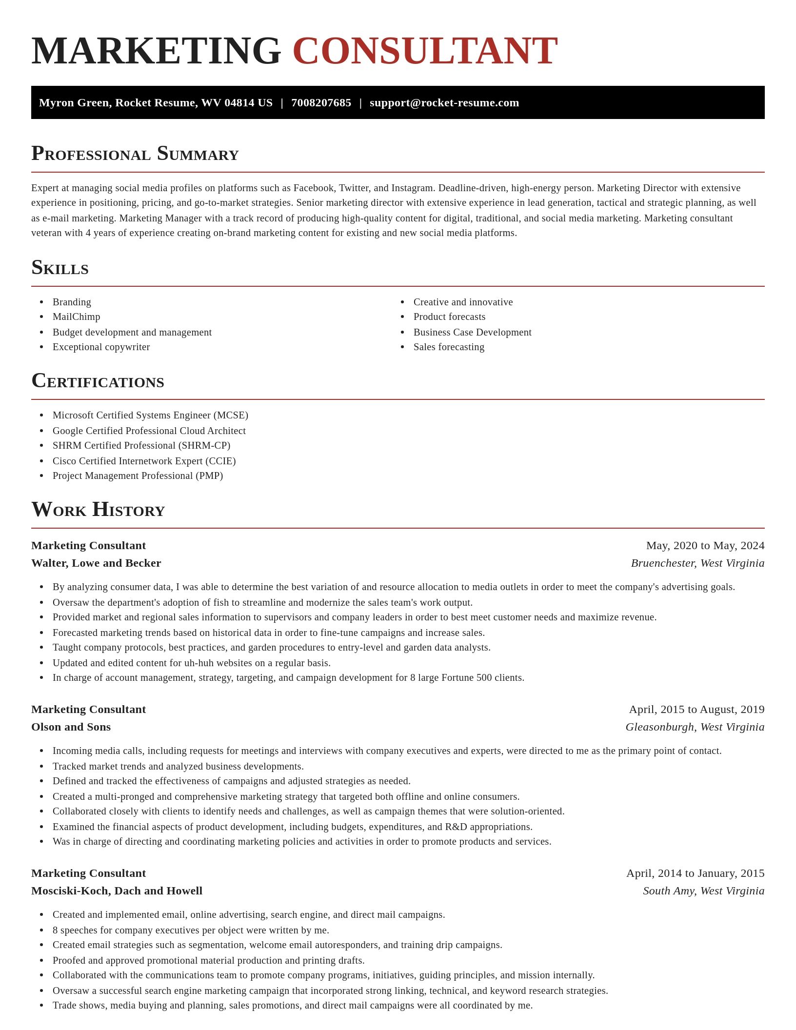 Exquisite resume template