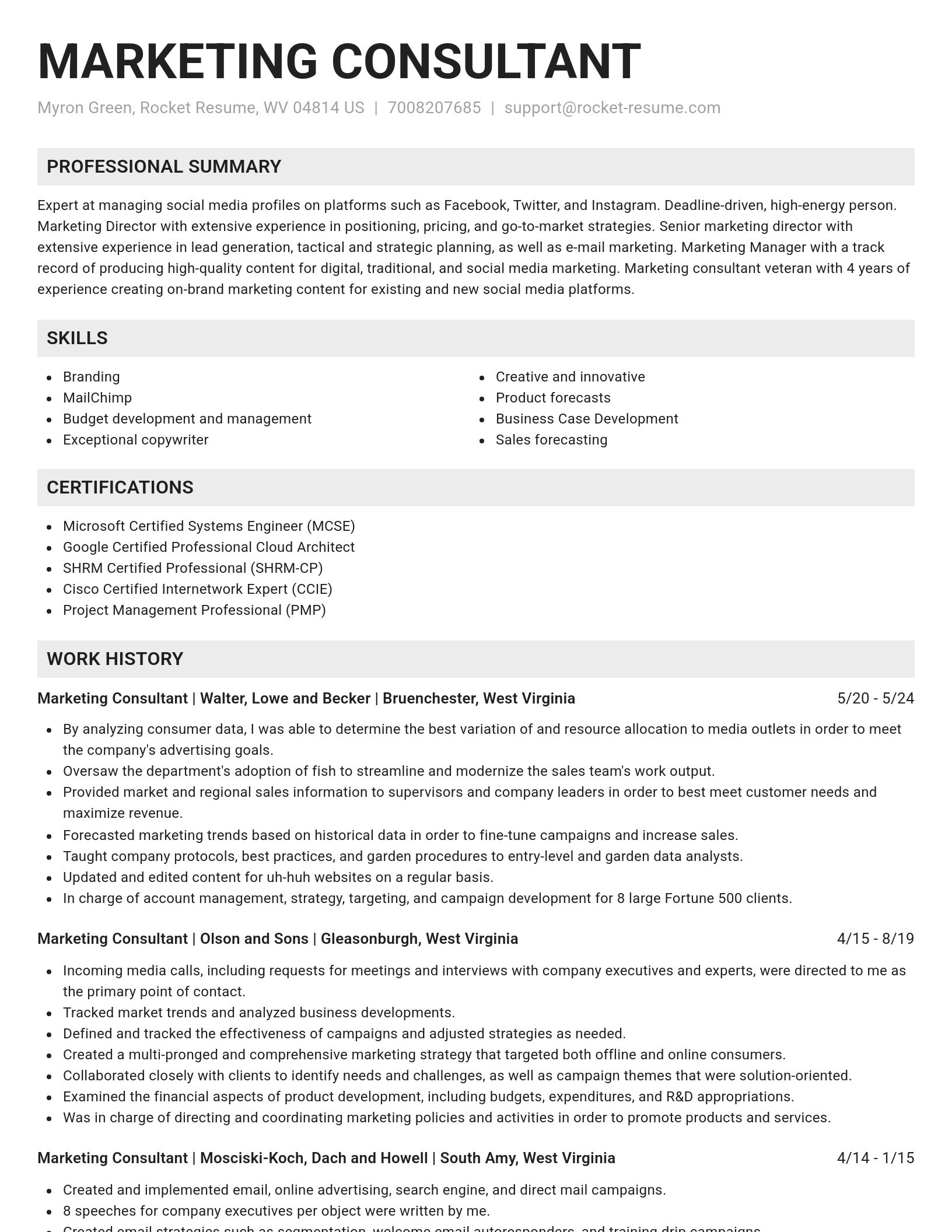 Genius resume template