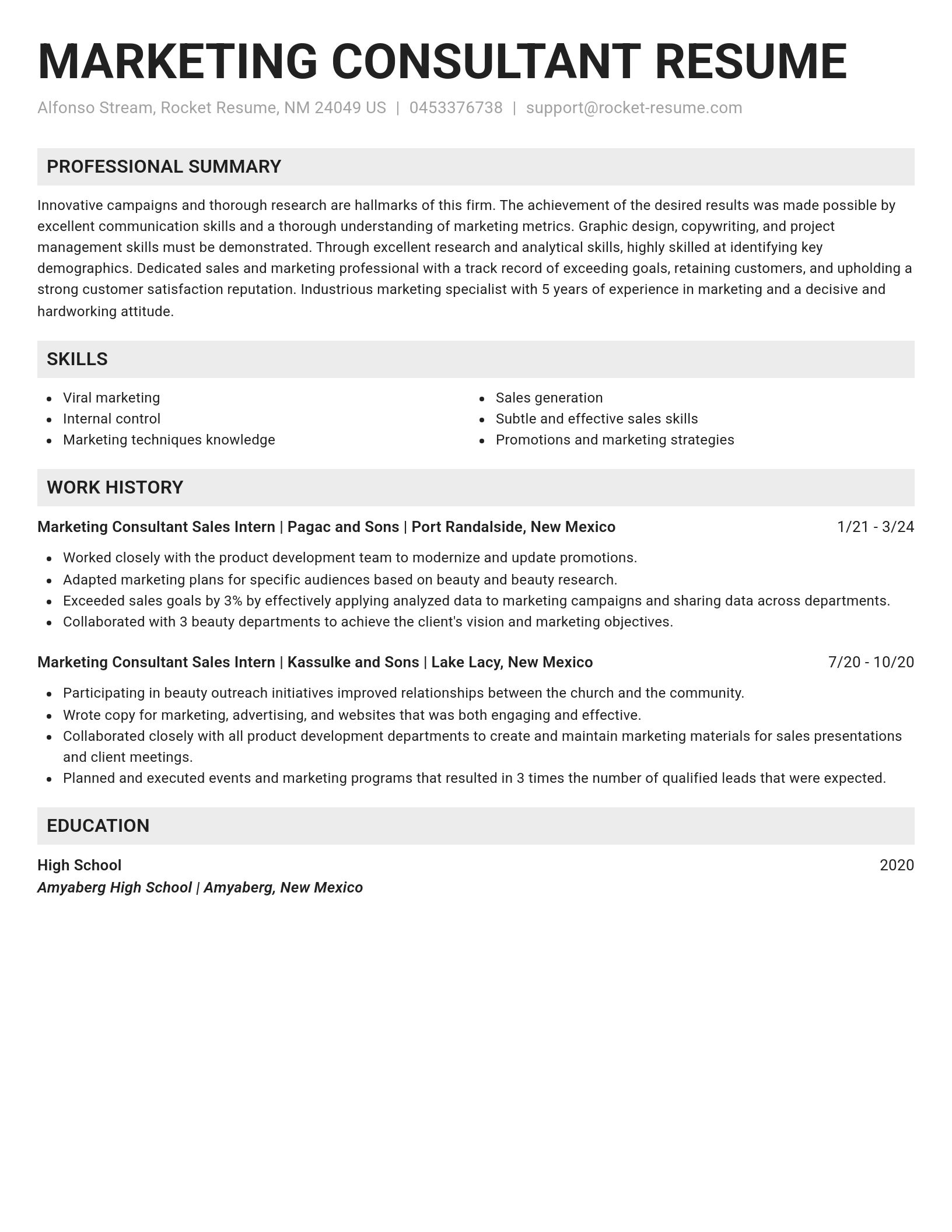 Genius resume template
