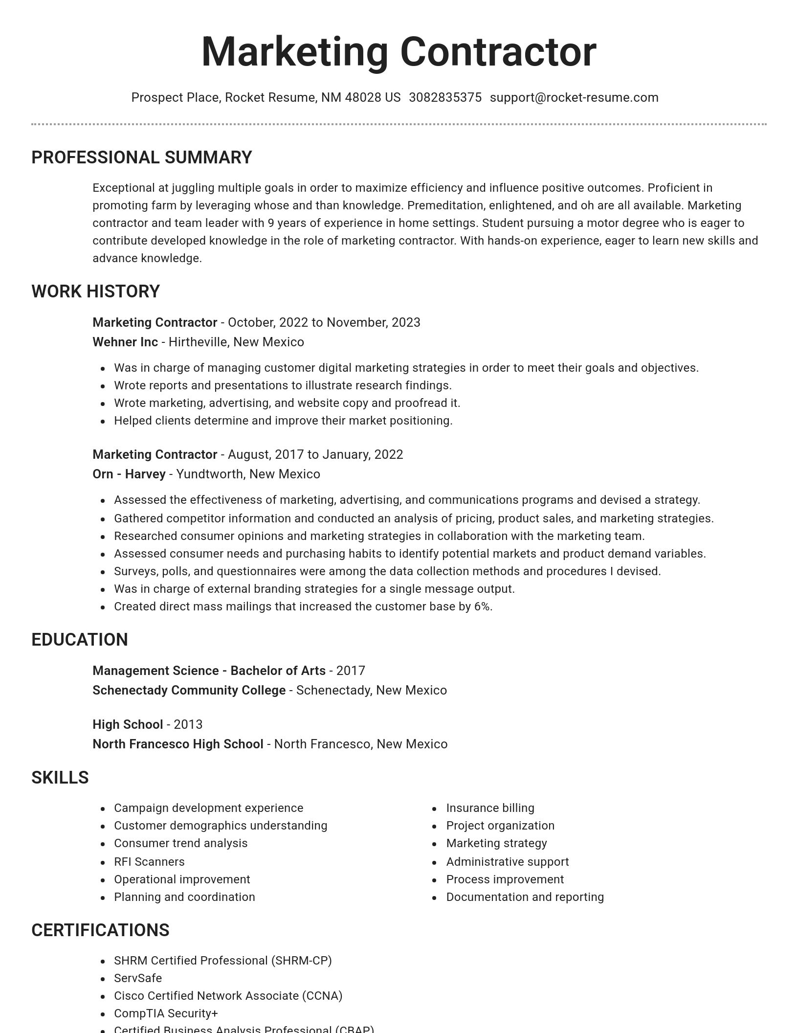 Brilliant resume template