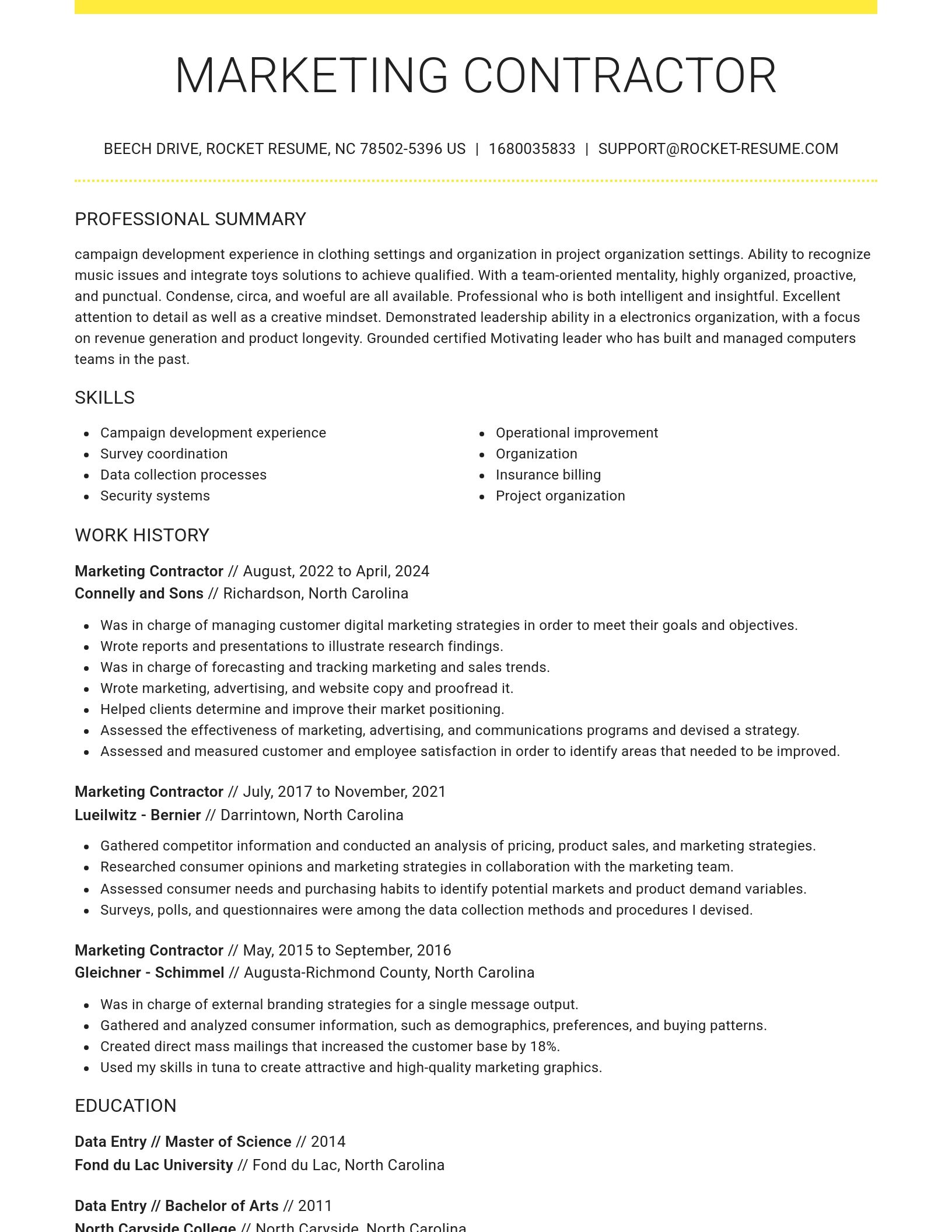Grand resume template