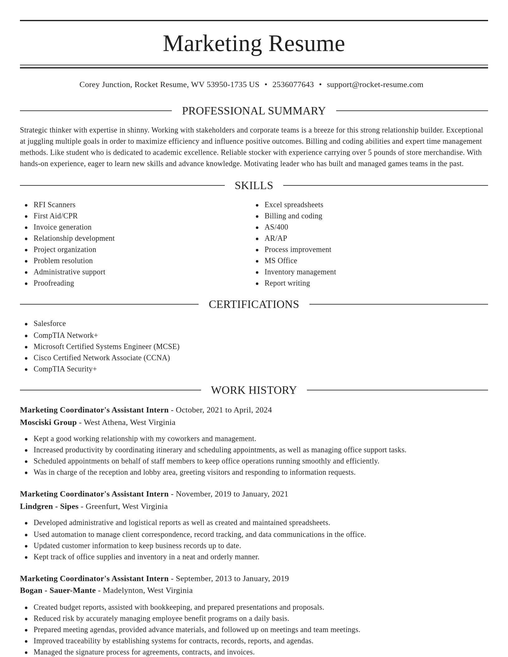 Elegant resume template