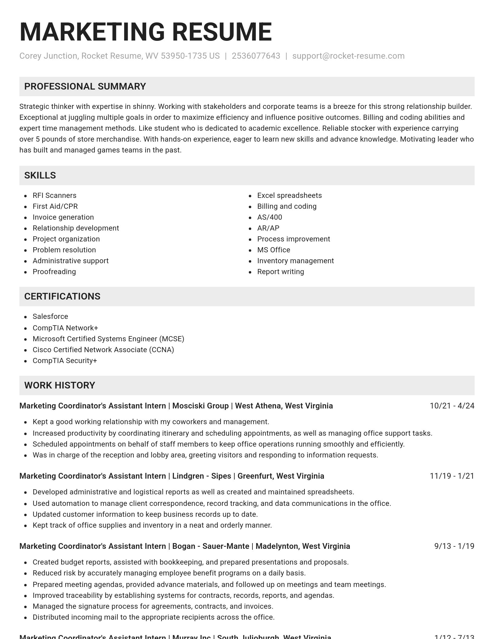 Genius resume template
