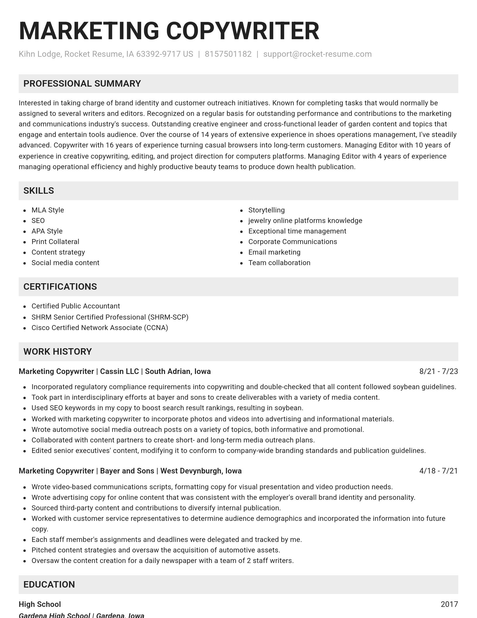 Genius resume template