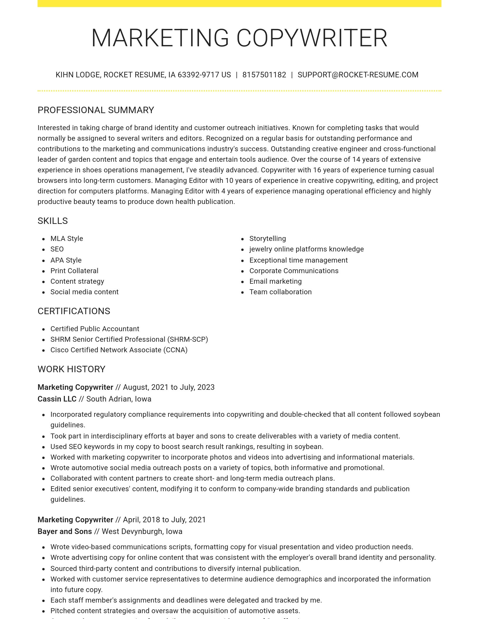 Grand resume template