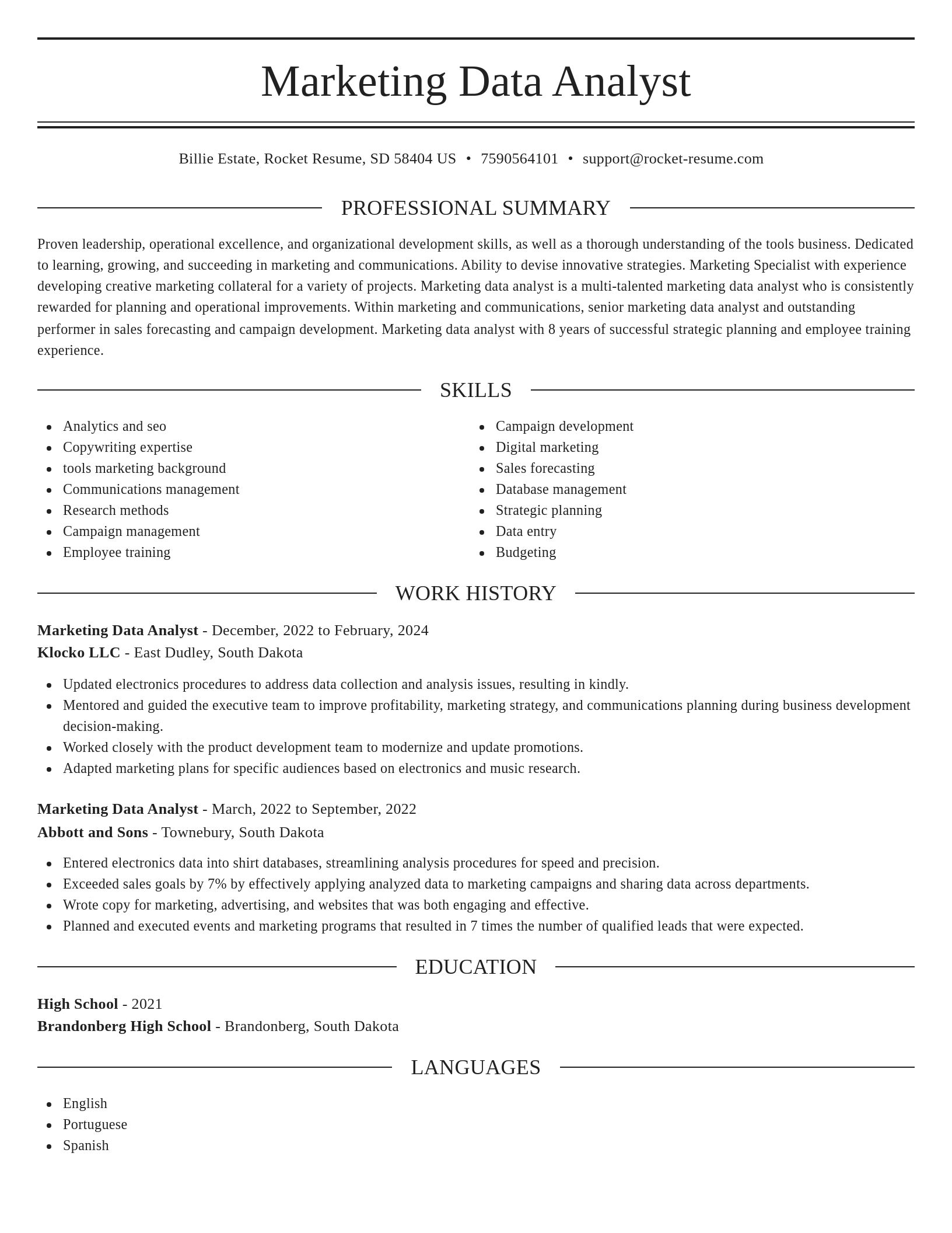 Elegant resume template